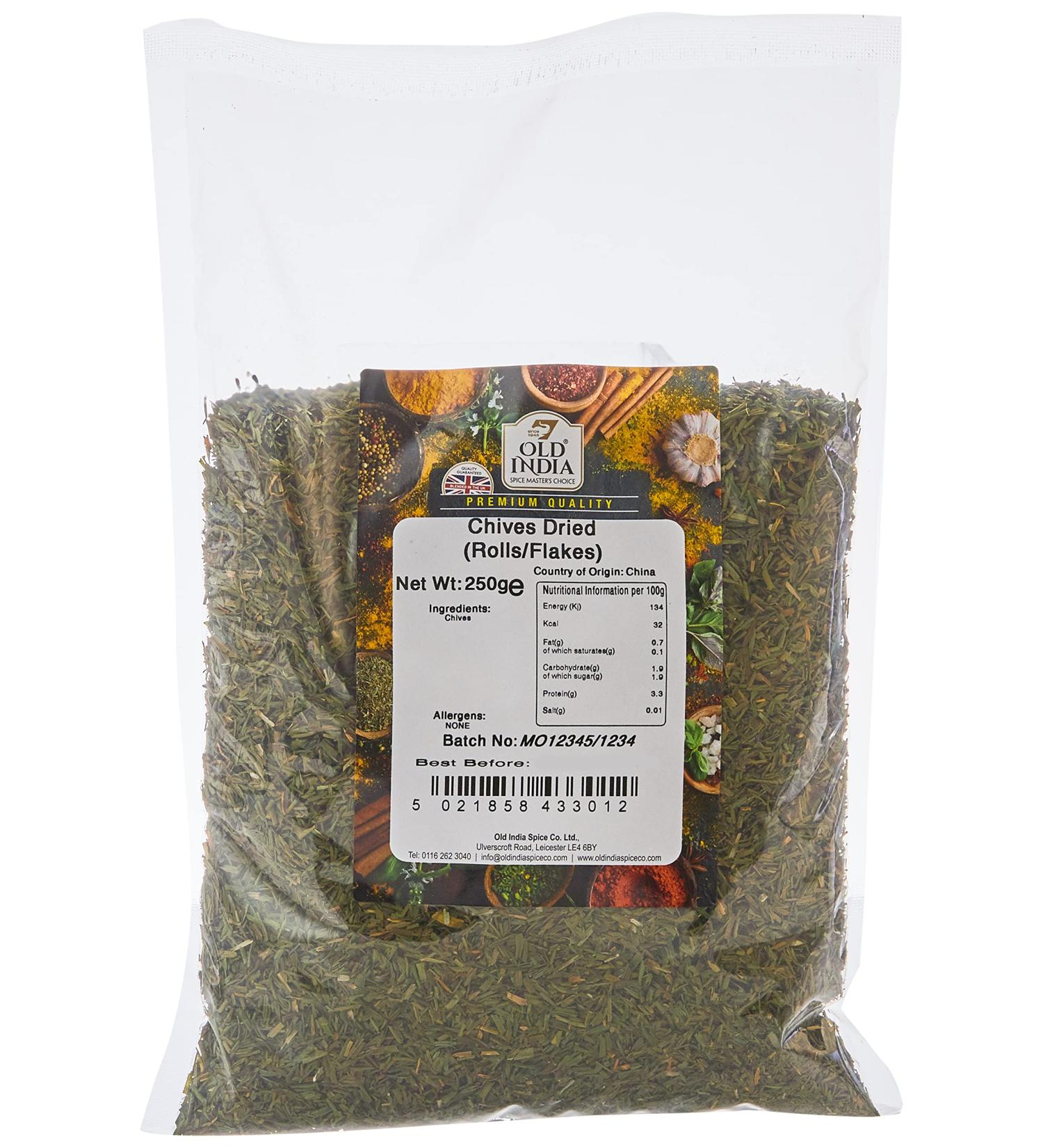 Old India Dried Chives (Rolls/Flakes) 250g - Premium Quality | Buy Online - Buy Online on SooperMarket.com