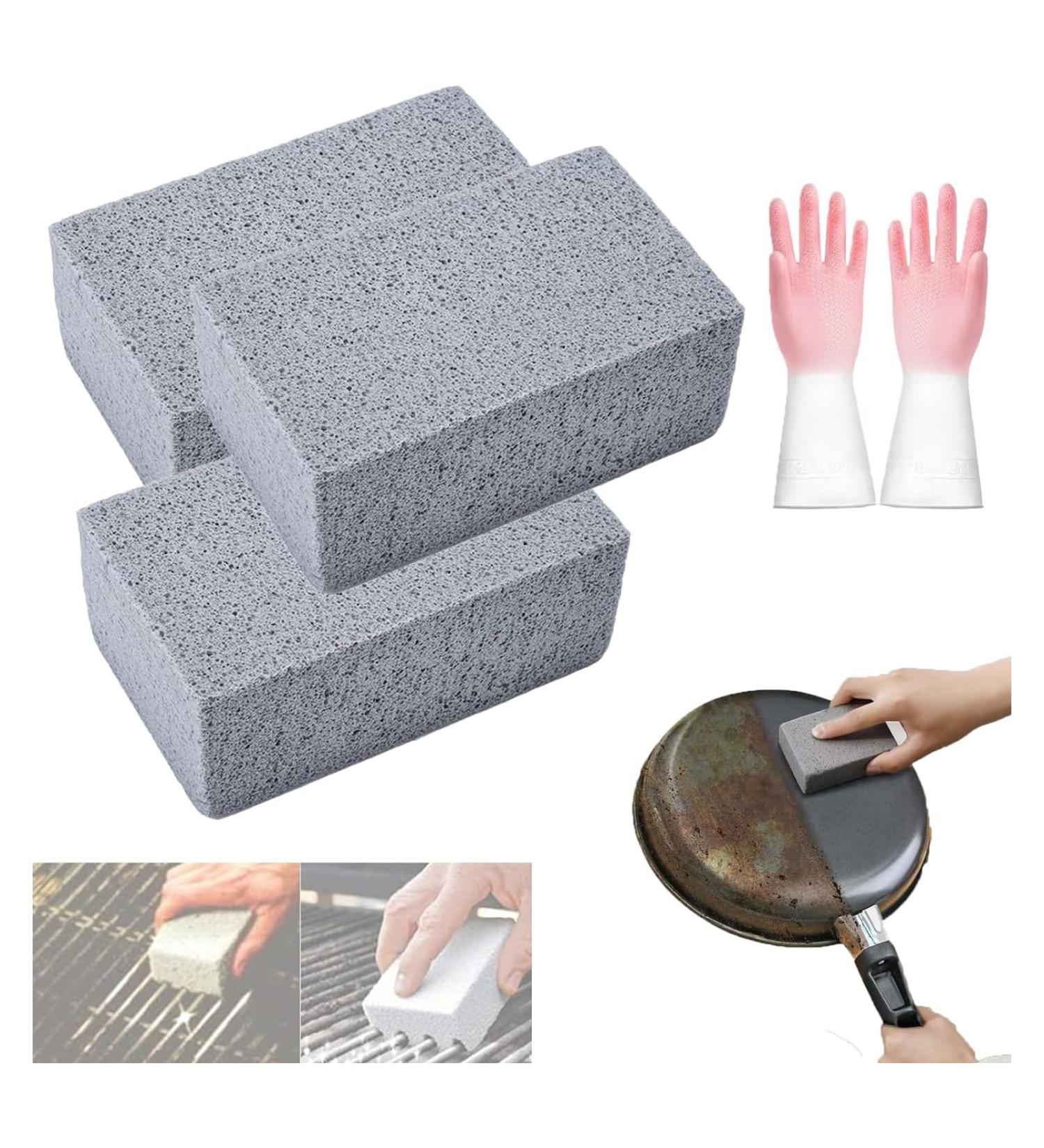 Scoring Stone for Oven Cleaning Oven Cleaner Heavy Duty Scoring Stone for Stove Cleaning Scoring Stones for Removing Tough Stains of Kitchen Toilet Garden BBQ Griddle Racks (3PC) - Buy Online on SooperMarket.com