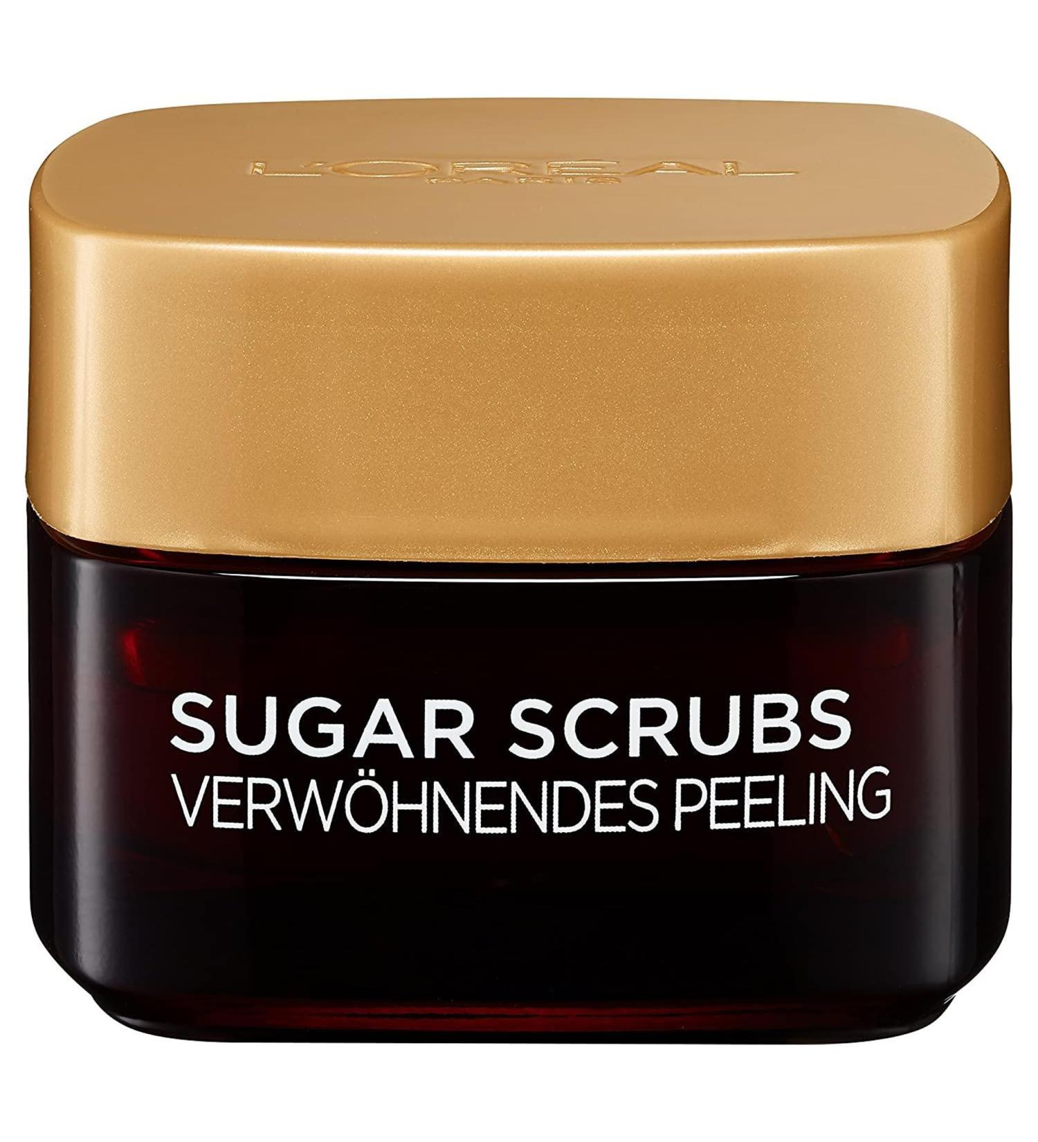L'Or al Paris Sugar Scrub Peeling for Face & Lips - Cocoa Butter Exfoliating 50ml | Pamper Your Skin - Buy Online on SooperMarket.com