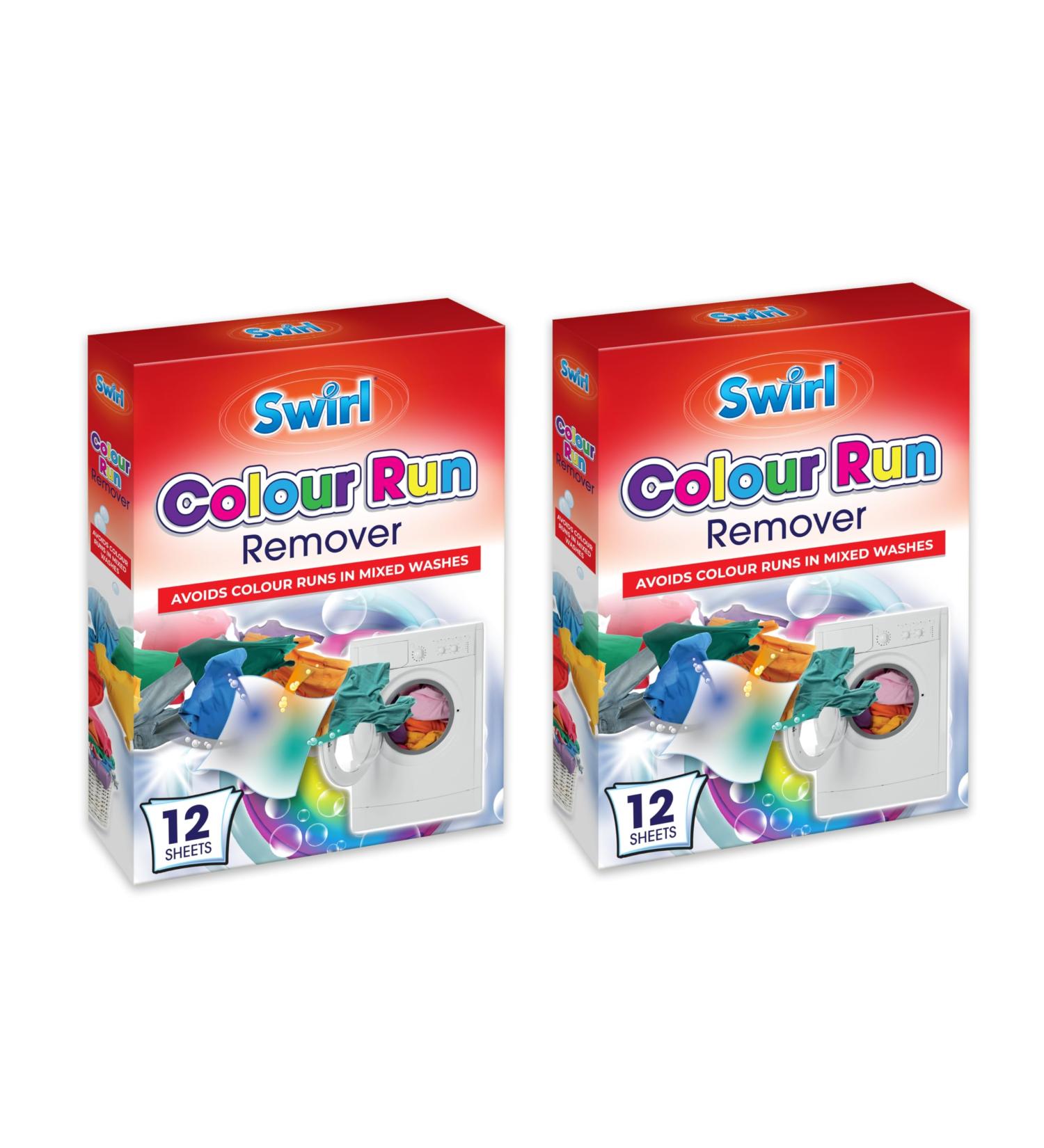 Colour Run Remover Preventer - 12 Sheets per Box | Prevent Colour Bleeding in Laundry by Swirl (6 Colour Run Remover) Colour Run Remover 6