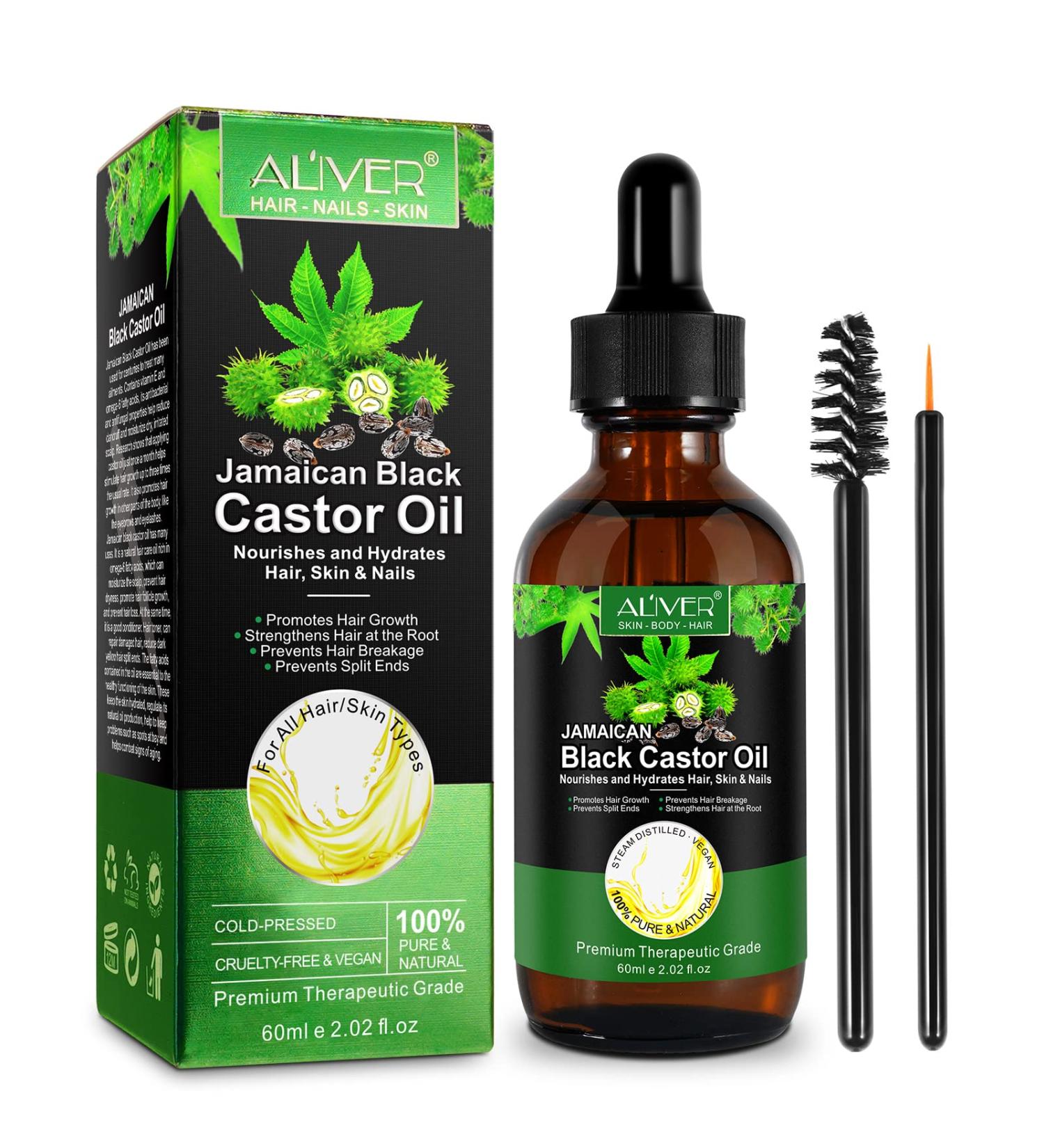 Jamaican Black Castor Oil 100% Pure Cold Pressed for Hair Growth - 60ml - Buy Online on SooperMarket.com
