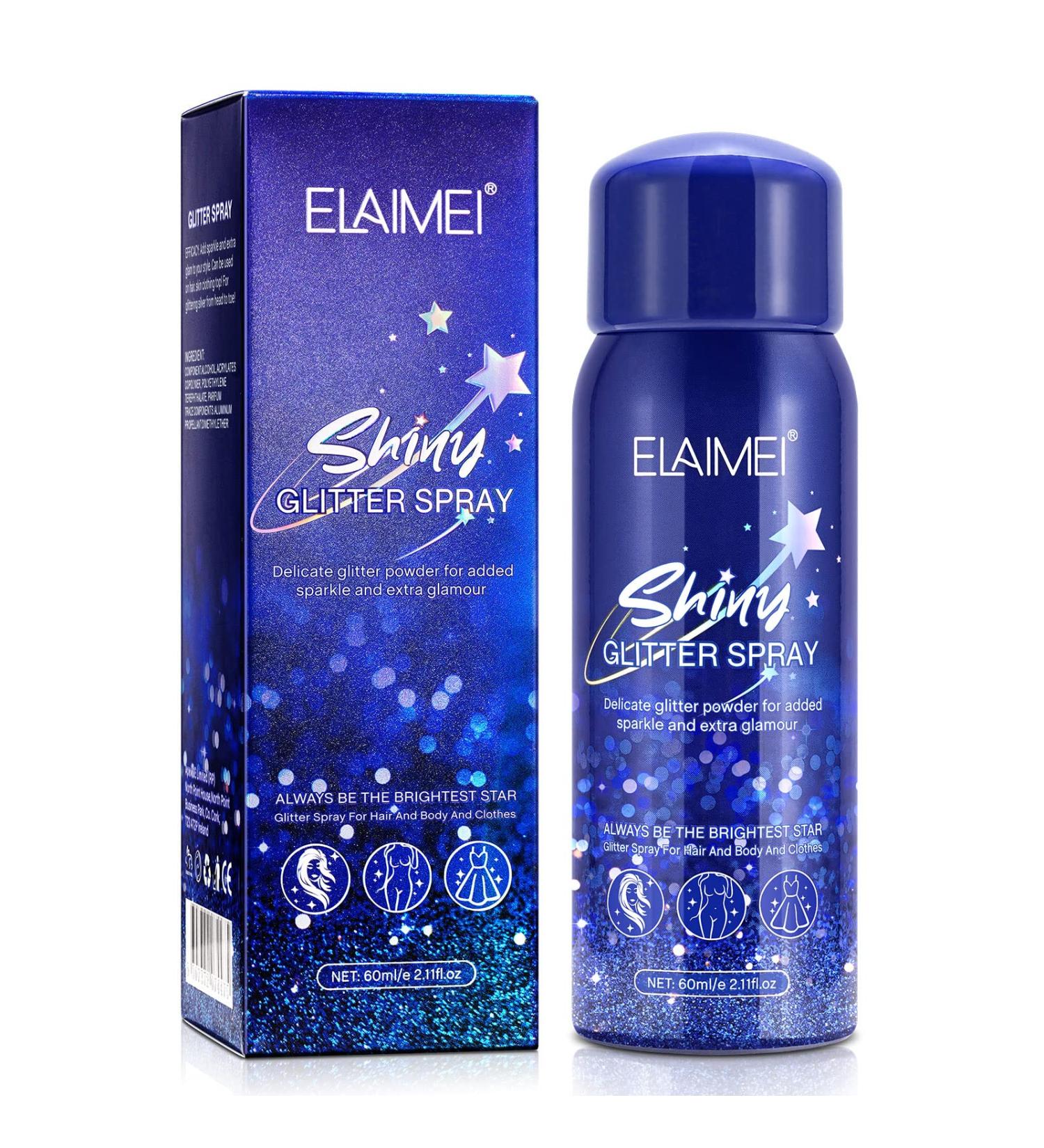 Shimmering Glitter Spray for Hair, Body & Clothing - Perfect for Prom, Festivals and Stage Makeup - Buy Online on SooperMarket.com