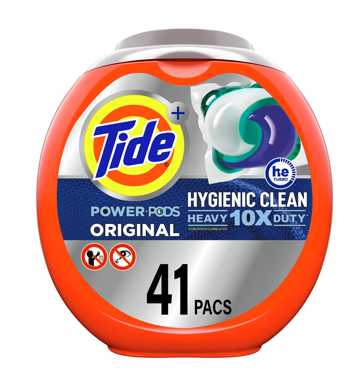 Tide Hygienic Clean Heavy Duty Power PODS Laundry Detergent Original 41 ct - For Visible & Invisible Dirt - Buy Online on SooperMarket.com