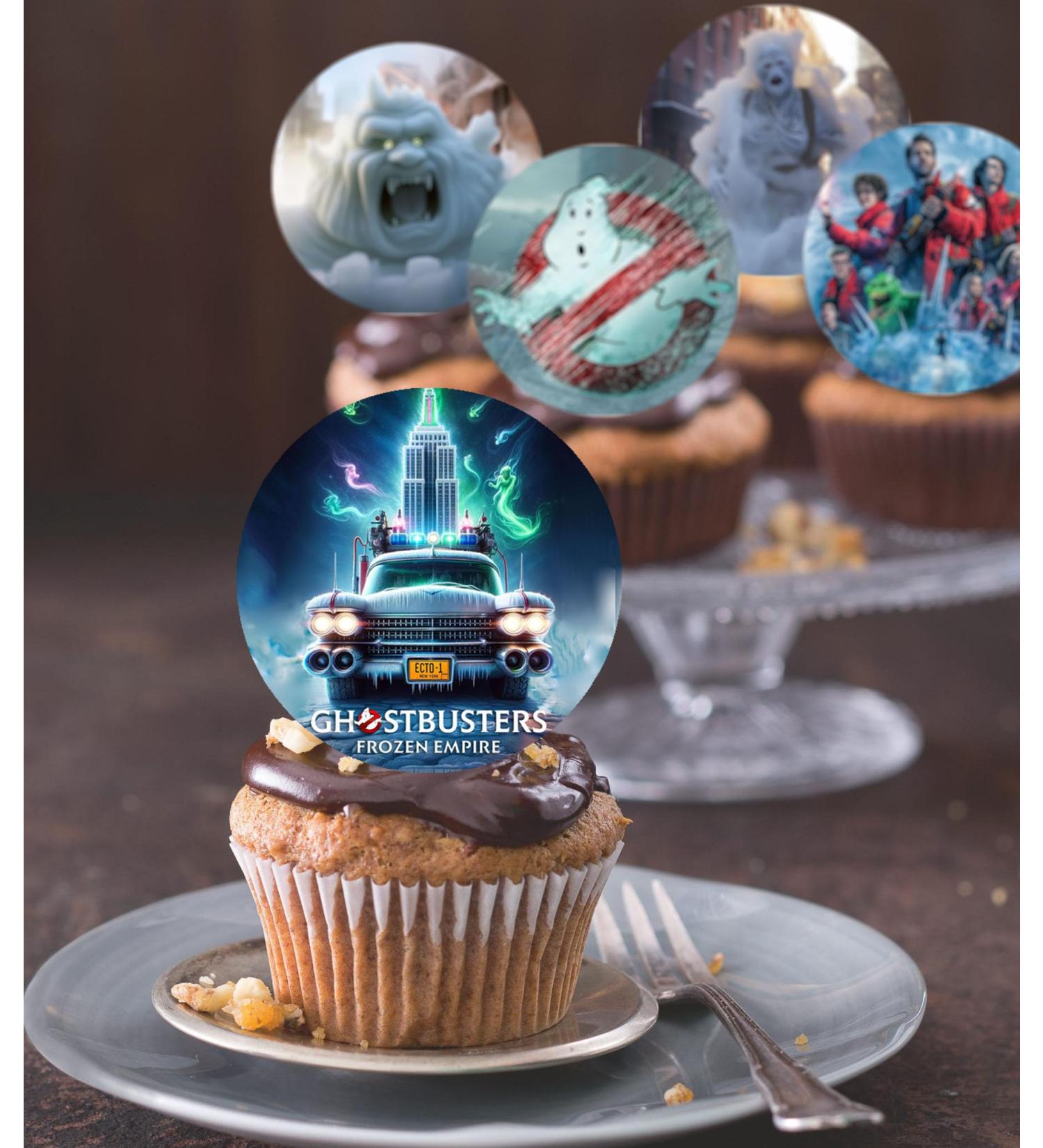 Pre-Cut Ghostbusters 1A Edible Stand up Wafer Paper Cupcake Toppers Cake Decorations Birthday Party (12) - Buy Online on SooperMarket.com