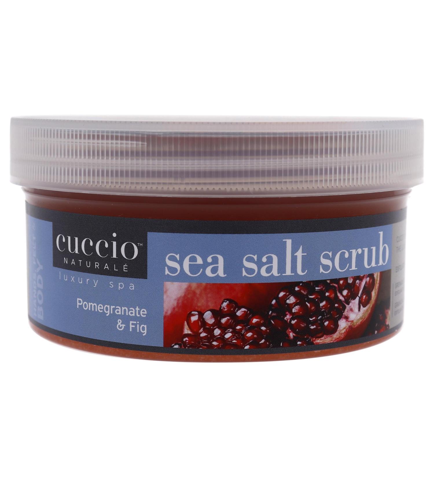 Cuccio Natural Sea Salt with Pomegranate and Fig medium crystals and fine 553g