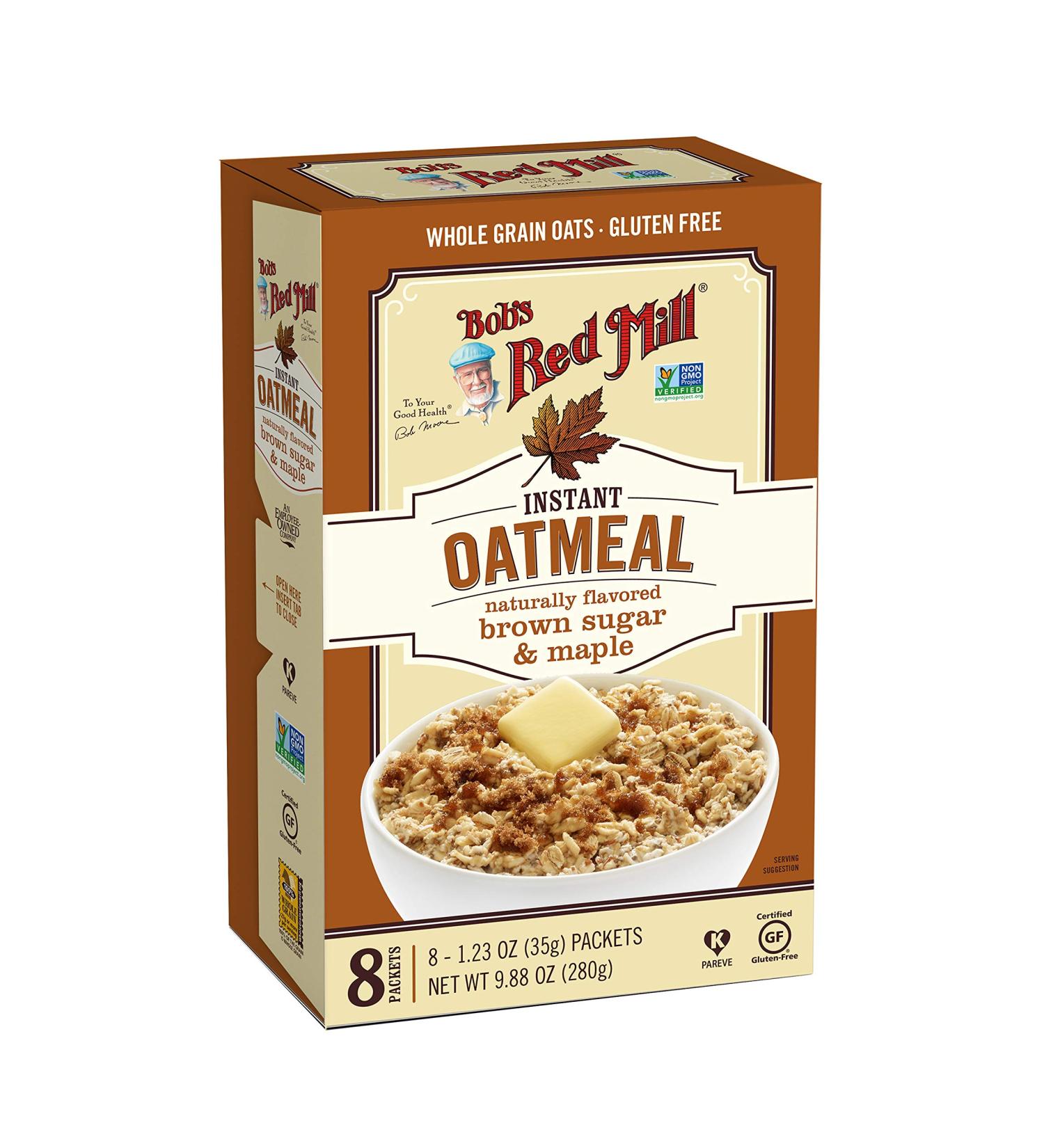 Bob's Red Mill Instant Oatmeal - Brown Sugar & Maple, 8 Packets (1.23 oz each) - Healthy Breakfast - Buy Online on SooperMarket.com