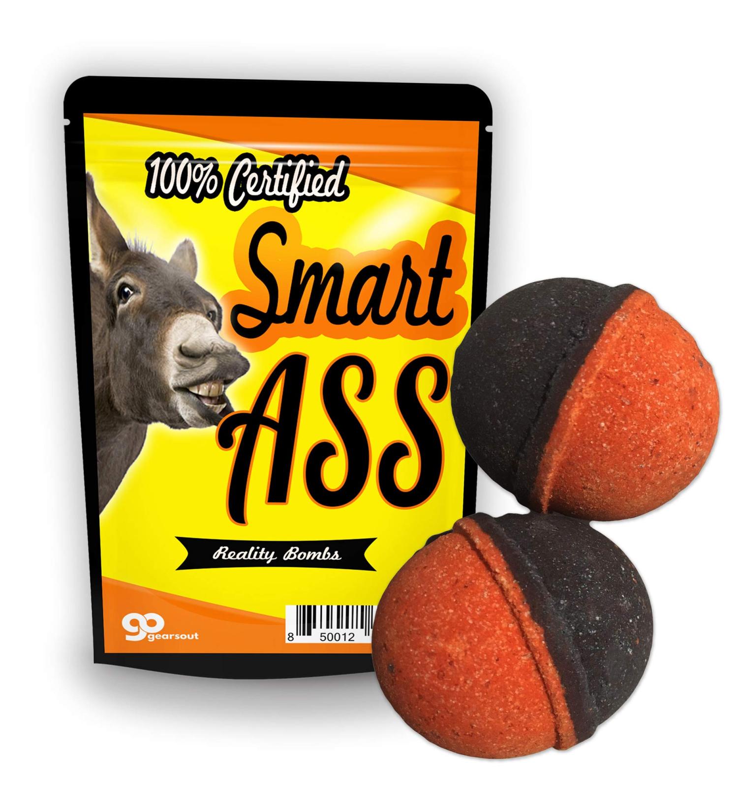 Certified Smart Ass Bath Bombs - XL Black and Red Fizzers (2 Count) Handcrafted in America - Buy Online on SooperMarket.com