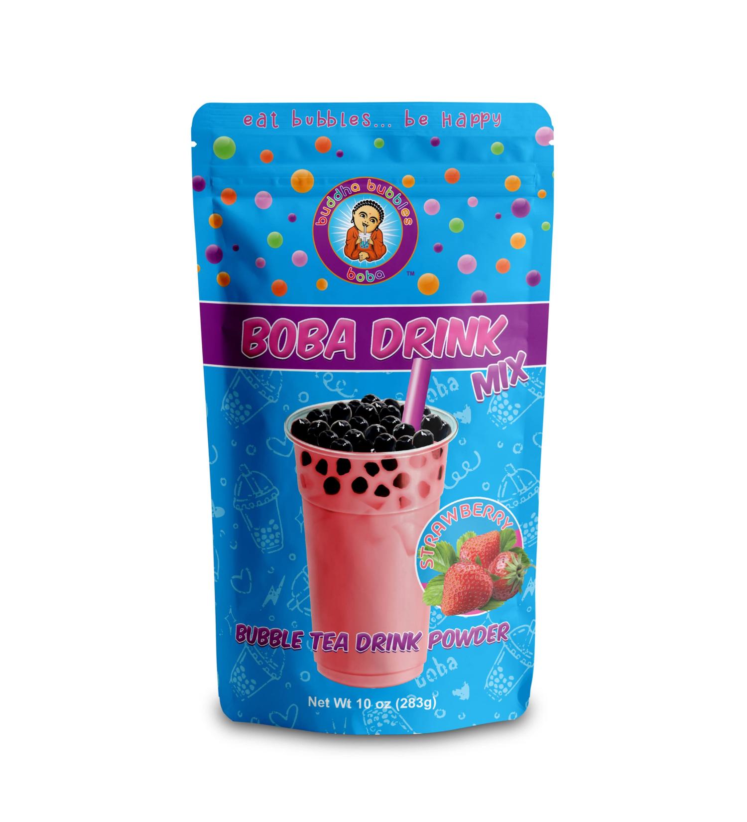 Buddha Bubbles Boba Strawberry Cream Boba Bubble Tea Drink Mix Powder 10oz (283g) - Pack of 1 - Buy Online on SooperMarket.com