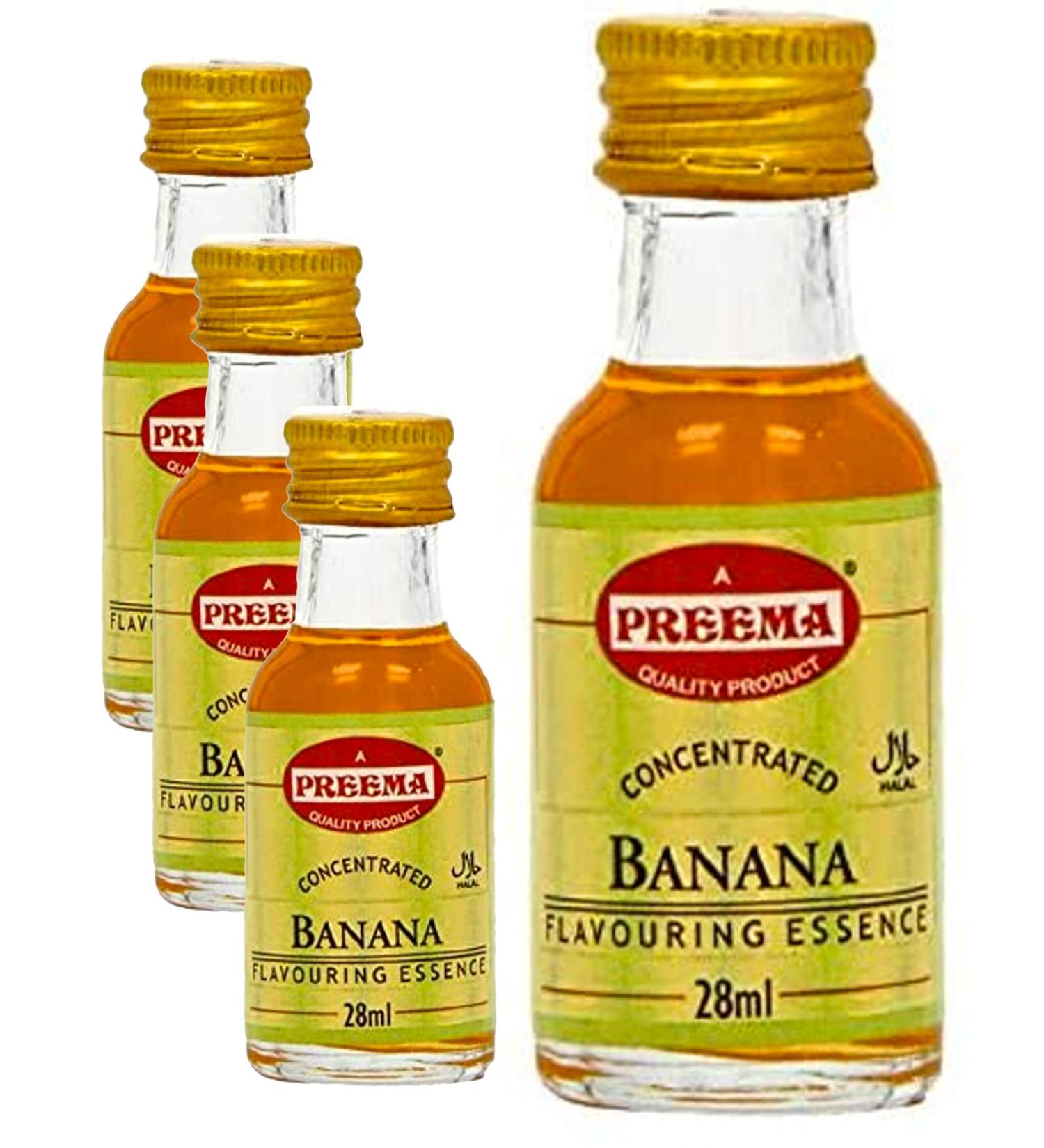 4 x 28ml Banana Essence Baking Aroma Flavour Concentrated Cakes Cookies