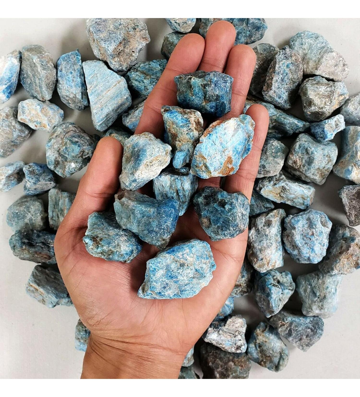 Blue Apatite Stones - Bulk Wholesale Crystal Stones - Raw Crystals Bulk 100g Stone Collection (Size : 100g) - Buy Online on SooperMarket.com