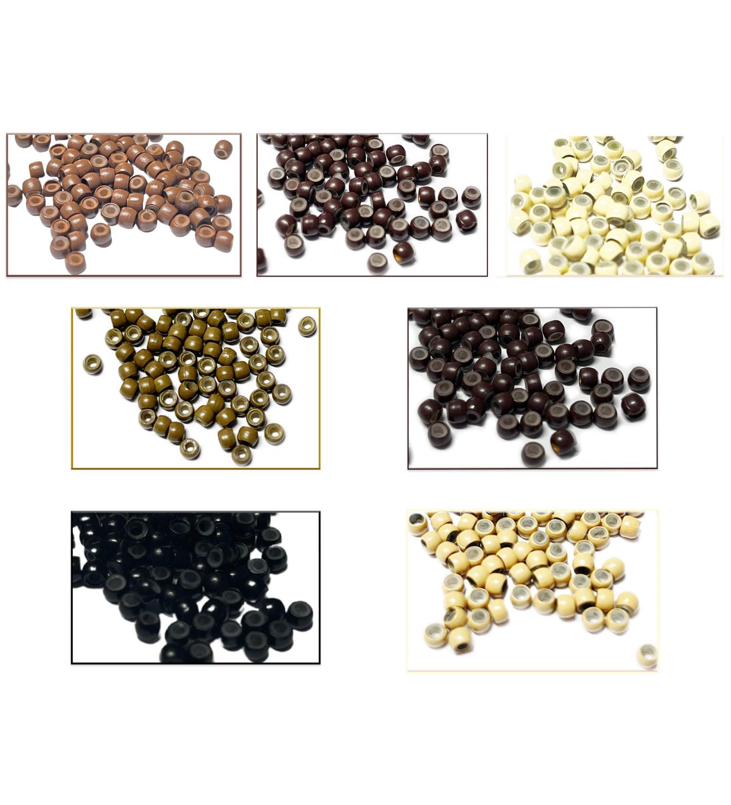 Kiara World 100 Silicone Lined Nano Rings Micro Links Beads for Hair Extensions 3mm (Blonde) - Buy Online on SooperMarket.com