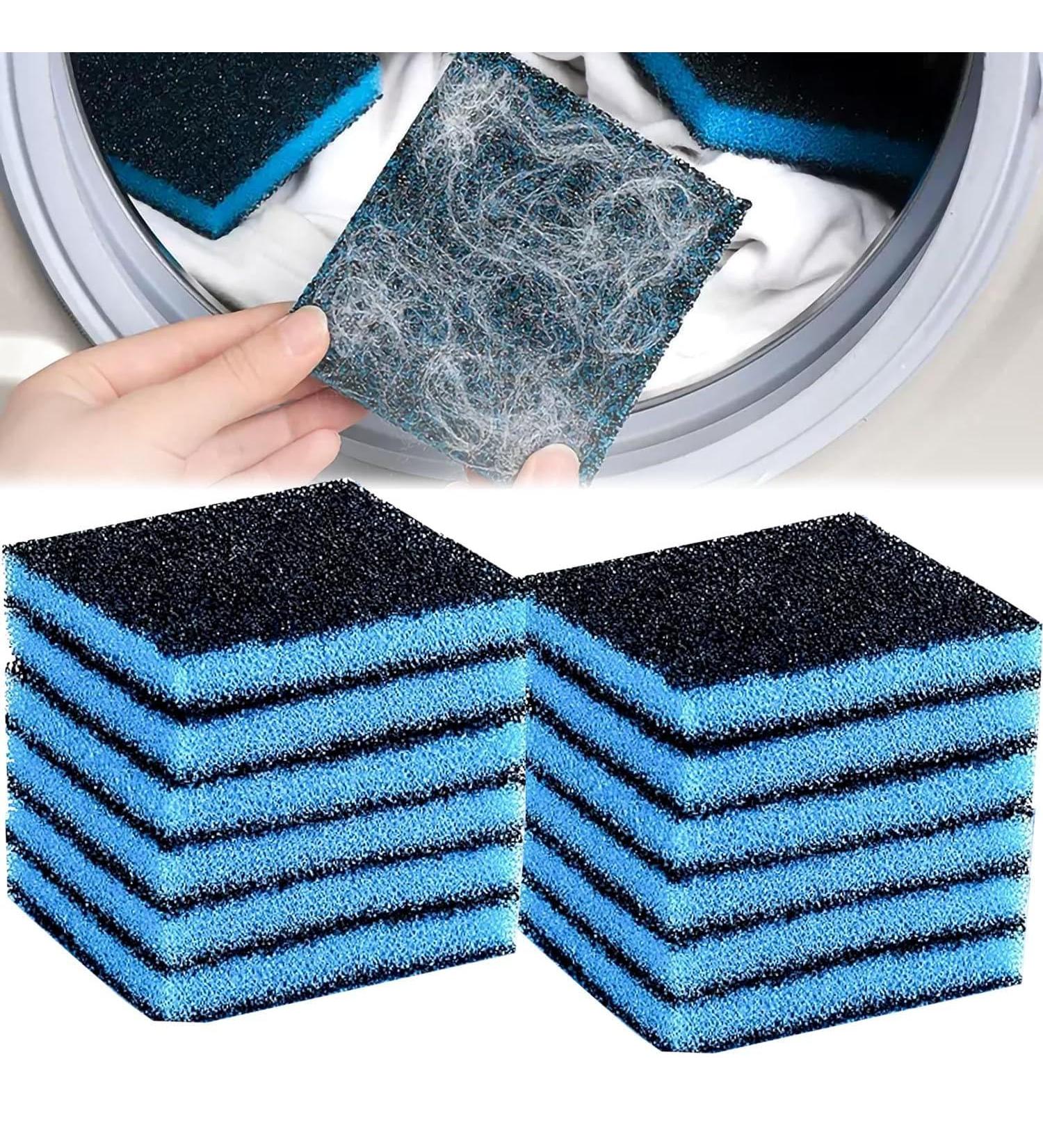Washing Machine Clothing Hair Removal Reusable Collector Cleaning Tools Pet Remover For Laundry Suitable Sponge Hair Cleaning filter fluff tub washing and catch Machine clothes reusable Net Fo Blue 12PCS - Buy Online on SooperMarket.com