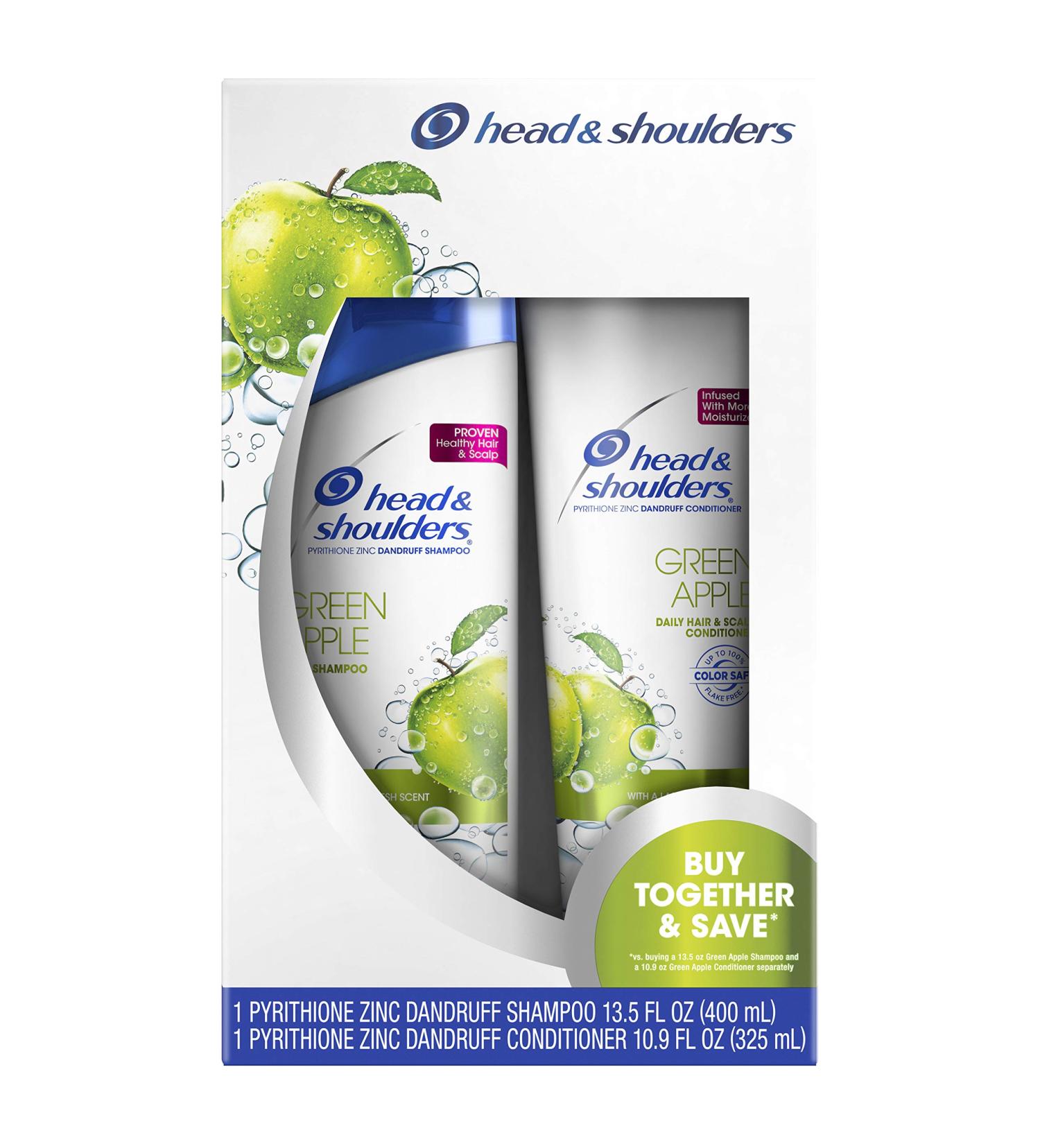 Head & Shoulders Green Apple Anti-Dandruff Shampoo & Conditioner Twin Pack - 24.4 fl oz - Buy Online on SooperMarket.com