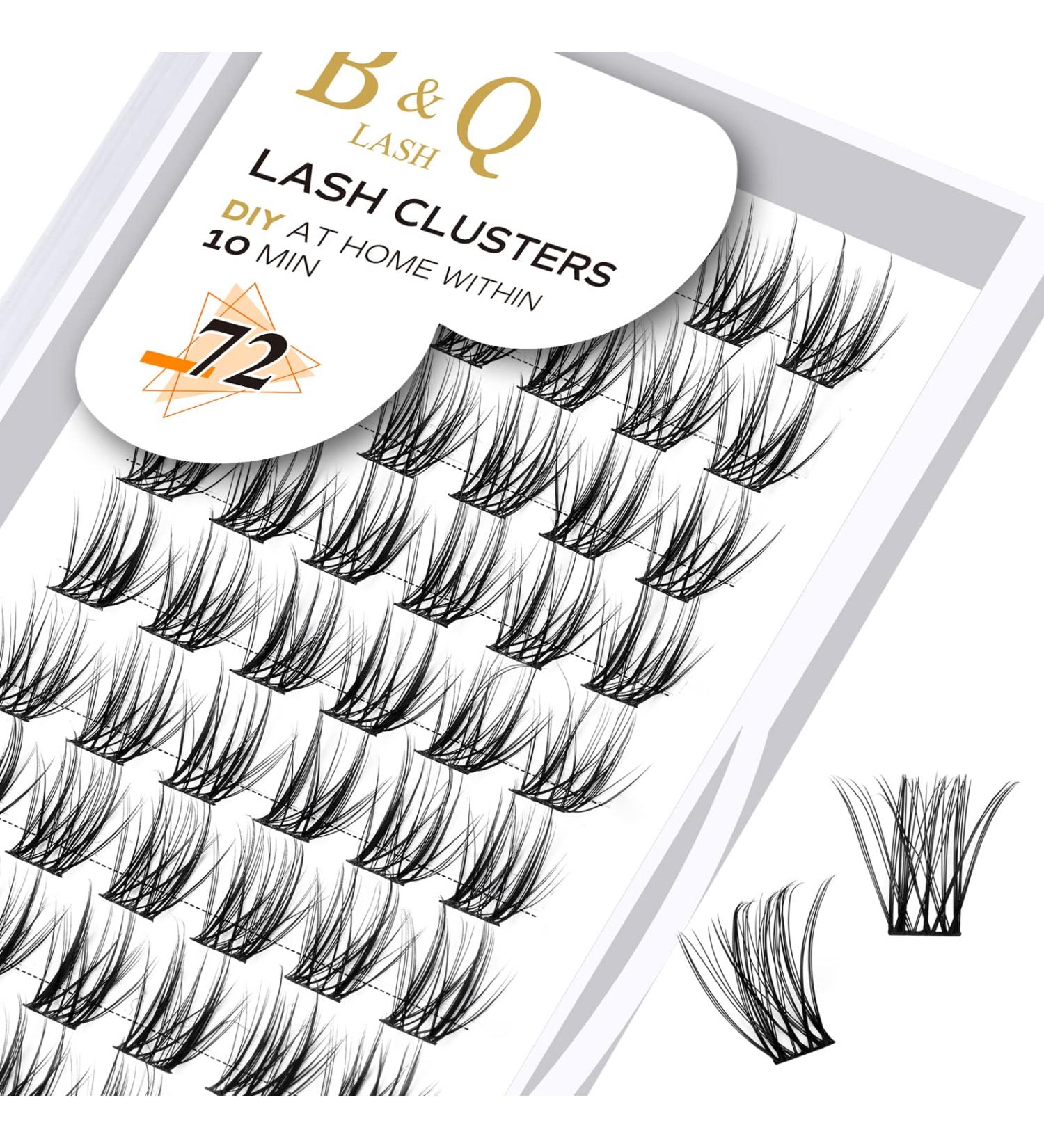 Buy DIY Individual Eyelashes - 72 PCs B & Q Reusable Wispy Fluffy Extensions for Beginners (D-16mm B03) - International Shipping - Buy Online on SooperMarket.com