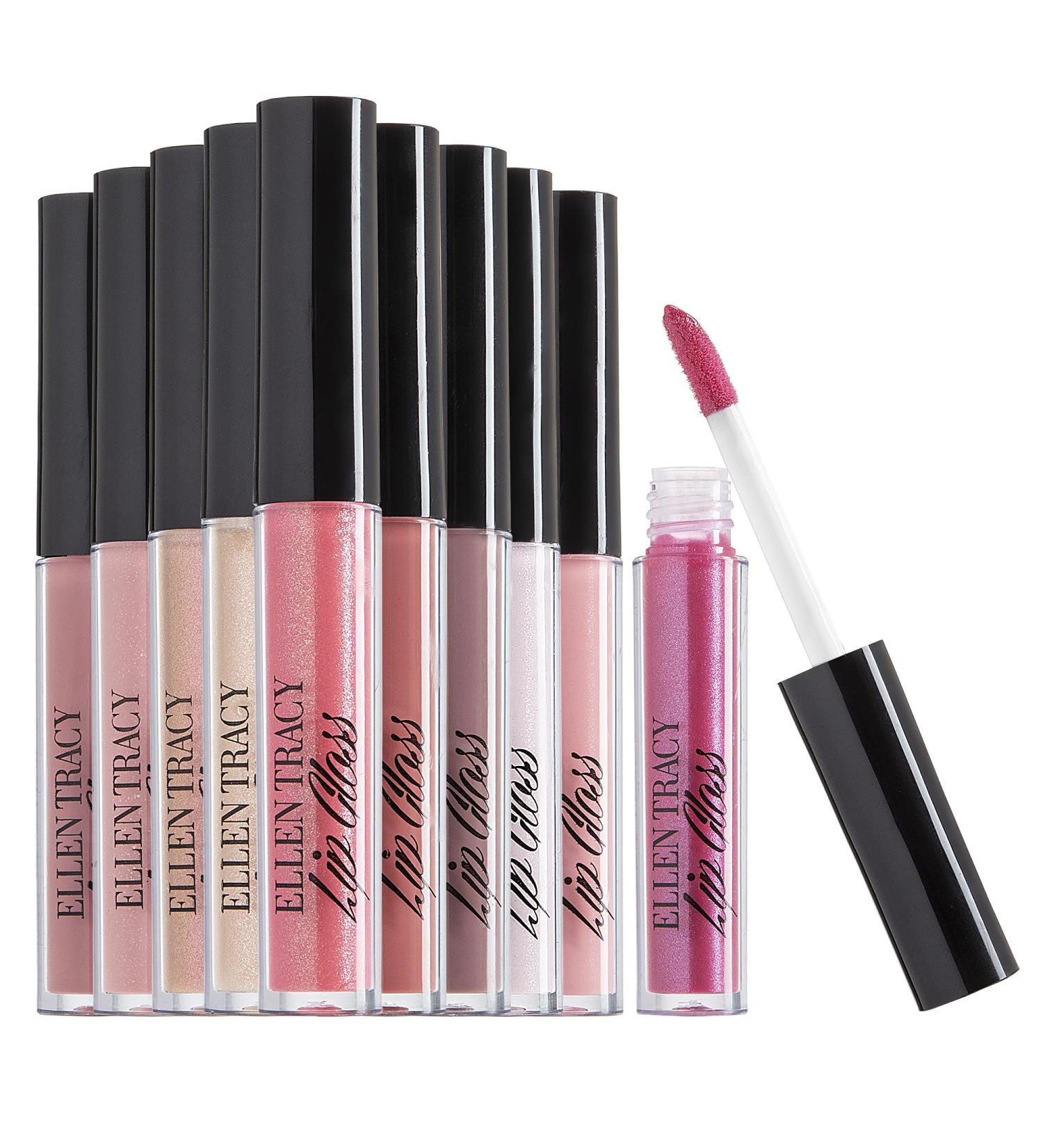 Ellen Tracy 10 Pc Shimmery Lip Gloss Collection for Women and Girls - Long Lasting Colors, Variety of Shades - Perfect Gift for Holidays and Birthdays - Buy Online on SooperMarket.com