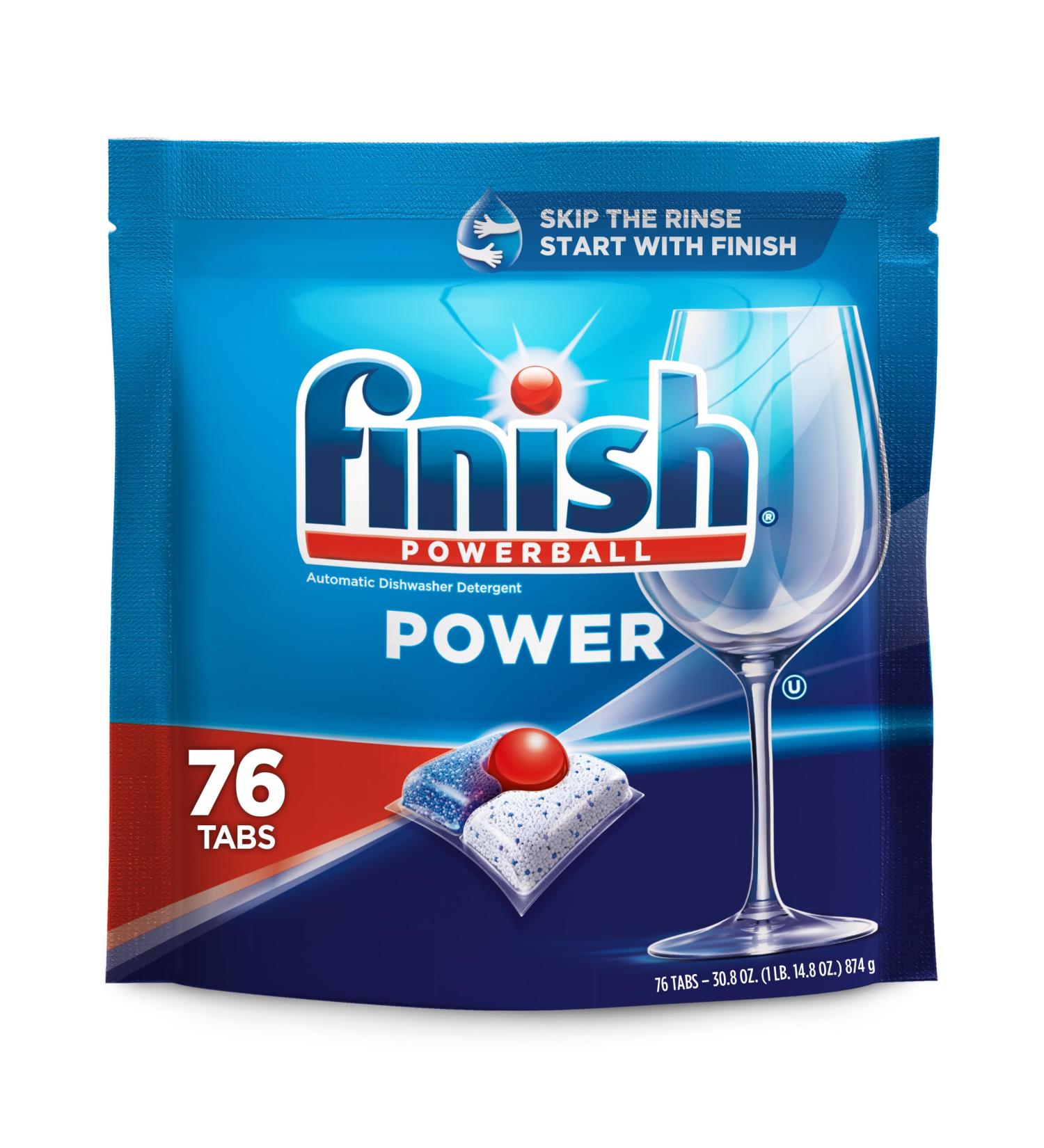 Buy Finish Power 76ct Dishwasher Detergent - Powerball Dishwashing Tablets for Spotless Shine | International Shipping Available - Buy Online on SooperMarket.com