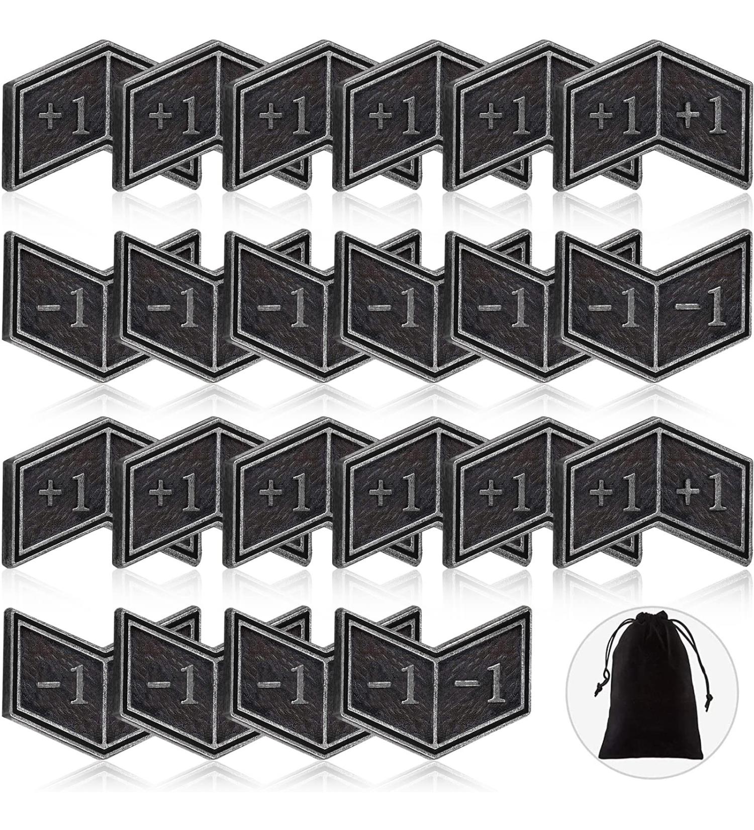 40 Silver Metal Counters Tokens for MTG Card Game - Premium Quality Accessories - Buy Online on SooperMarket.com