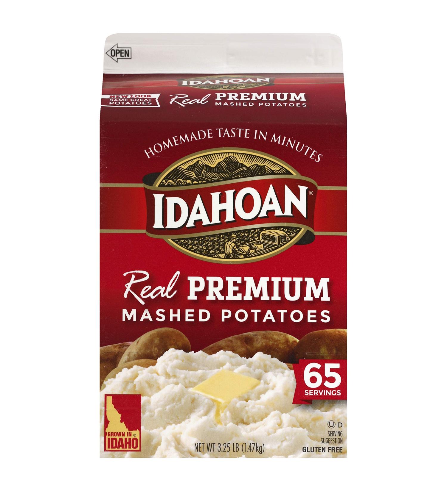 Idahoan Real Premium Mashed Potatoes - Gluten-Free 100% Real Idaho Potatoes - 3.25lb (65 Servings) - Buy Online on SooperMarket.com