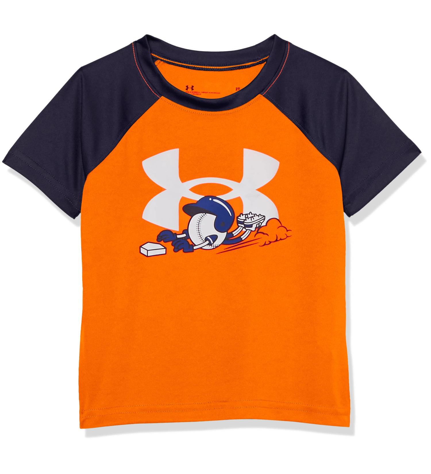 Under Armour Boys' Short Sleeve Shirt, Crewneck, Lightweight and Breathable 5 Sp22 Blaze Orange