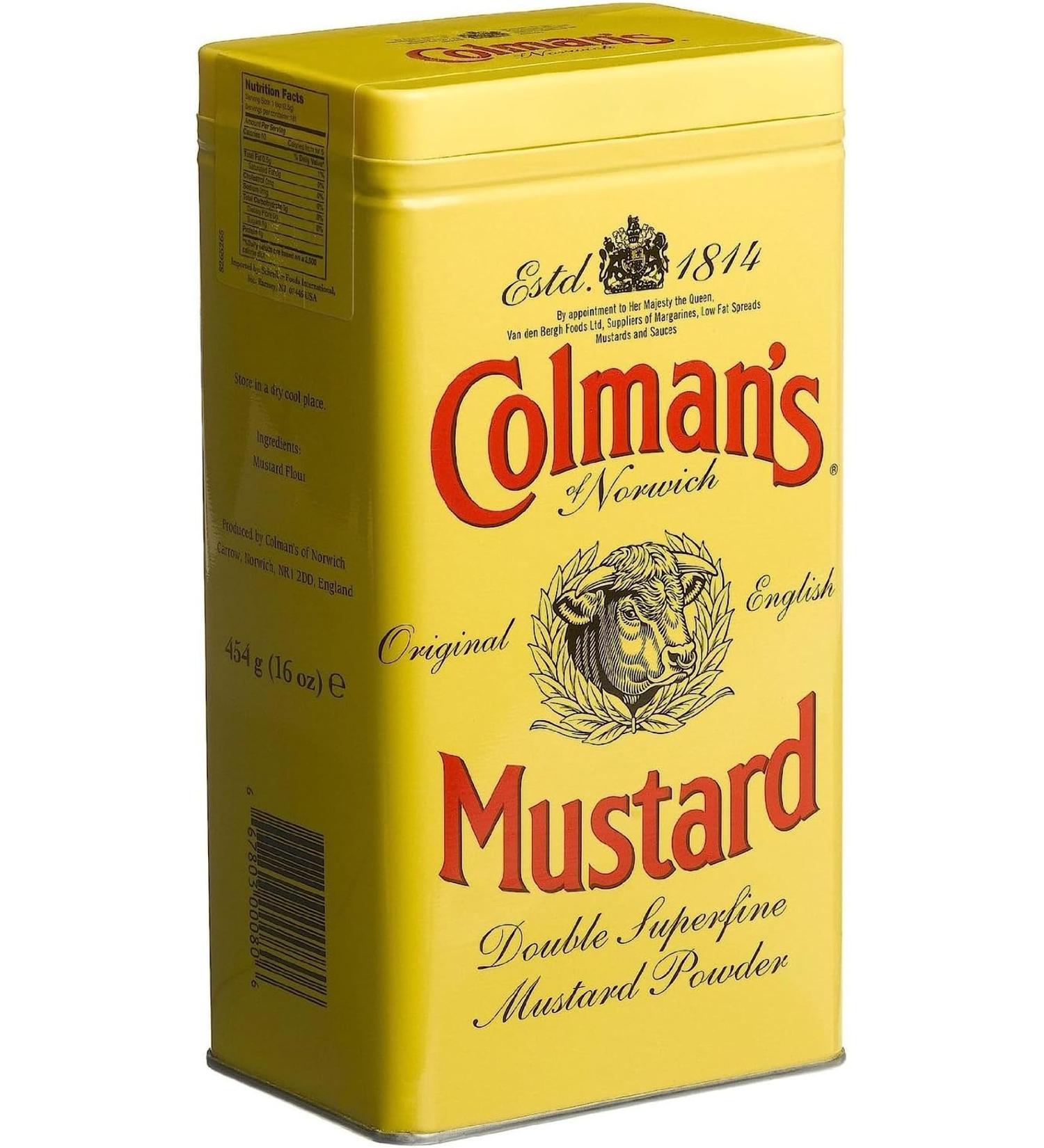 Colman's Original English Mustard Powder 454 g ideal for meats cheese and salad