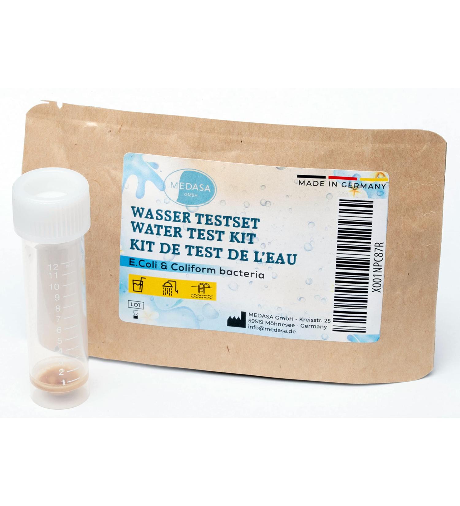 Medasa Coliform & E. Coli Water Test - Reliable Drinking & Well Water Testing Kit (1x Set) - International Shipping Available - Buy Online on SooperMarket.com