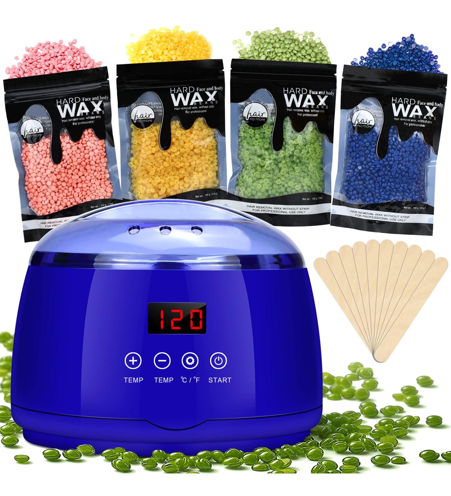 JDNgejunrong Painless Home Waxing Kit for Women - Professional Hair Removal for Face, Legs, Eyebrows, Brazilians & More in Blue - Buy Online on SooperMarket.com