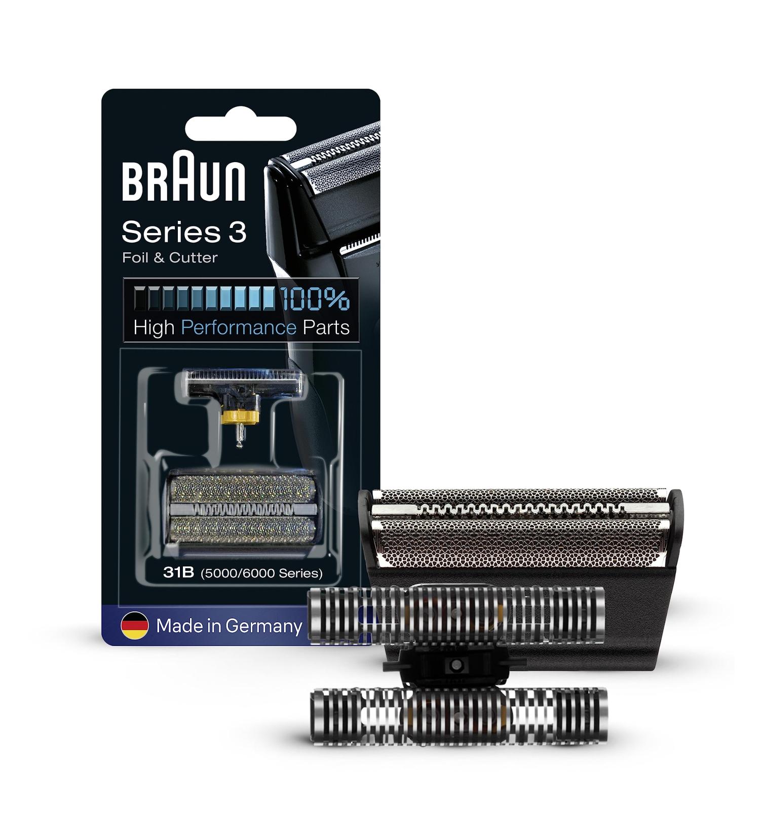 Buy Brown Electric Shaver Replacement Head 31B for Men - Compatible with Series 3 5000/6000 Contour Flex XP | Black | 1-Pack - Buy Online on SooperMarket.com