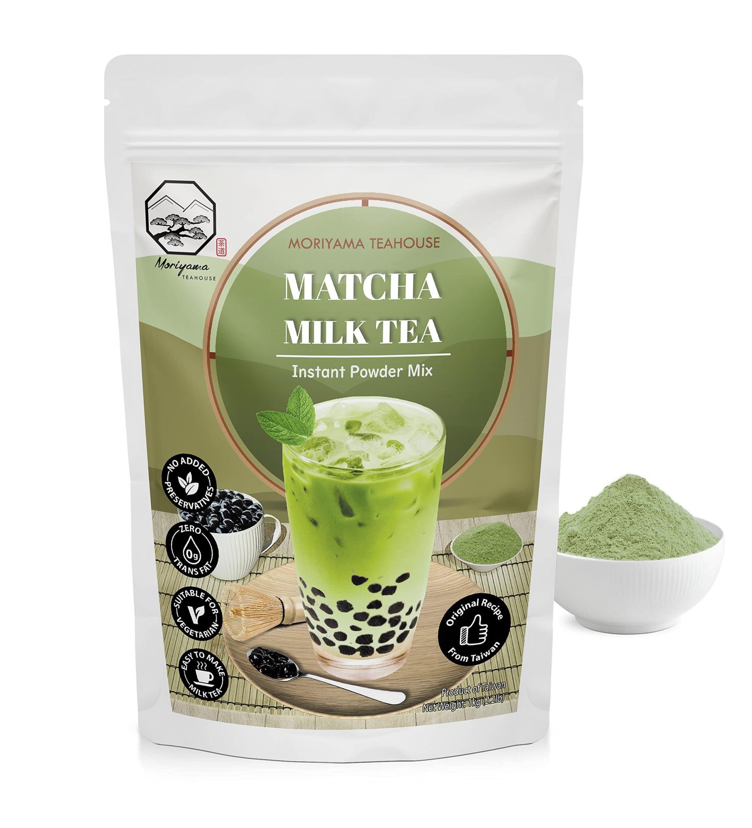 Moriyama Teahouse Matcha Bubble Milk Tea Instant Powder Mix 1kg | 33 Drinks | Authentic Taiwan Recipe | Zero Trans Fat | No Preservatives - Buy Online on SooperMarket.com
