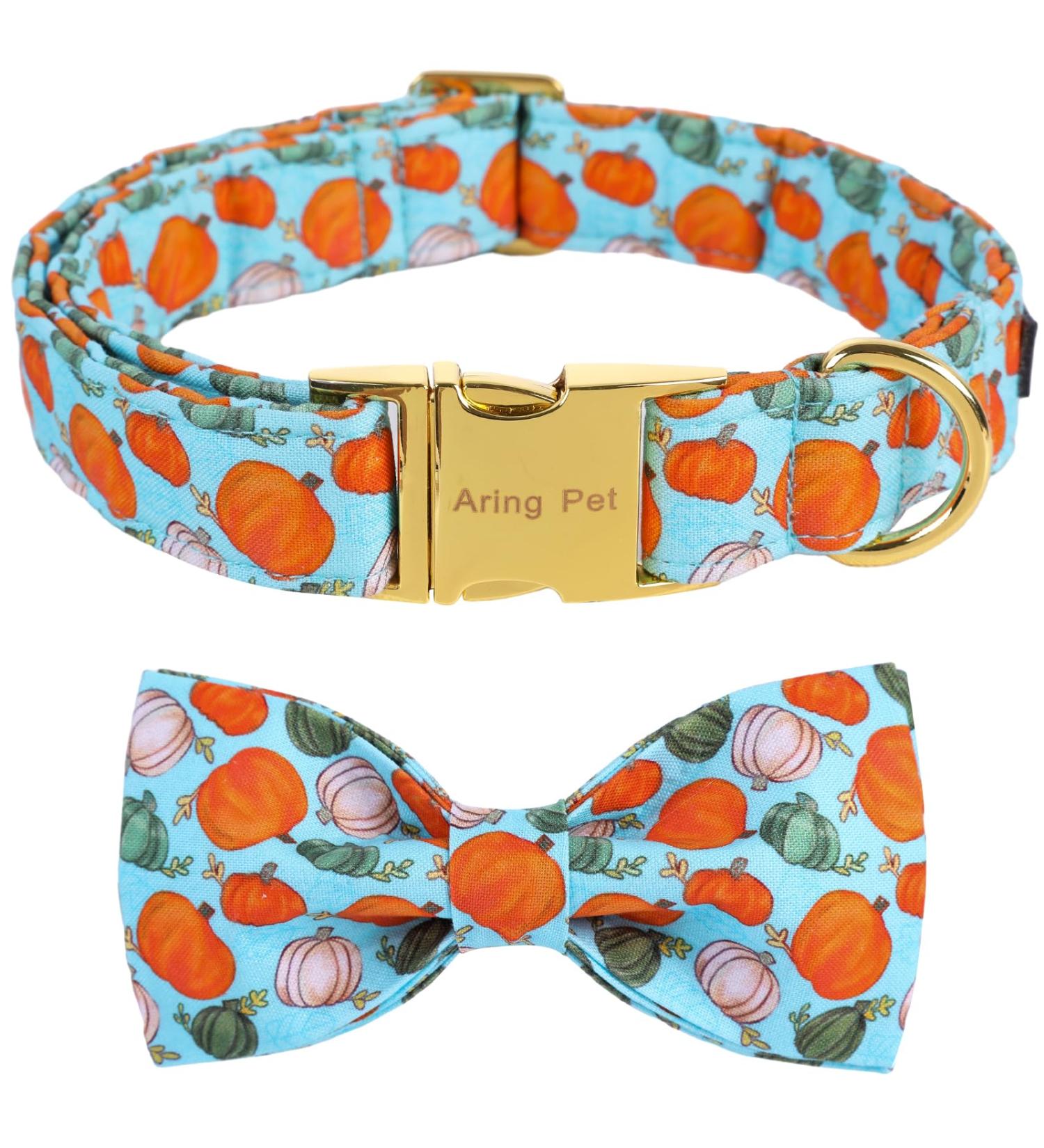 Adjustable Blue Pumpkin Dog Collar - Aring Pet Halloween Halison Bottom Band with Metal Buckle (X-Large) - Perfect Halloween Accessory - Buy Online on SooperMarket.com