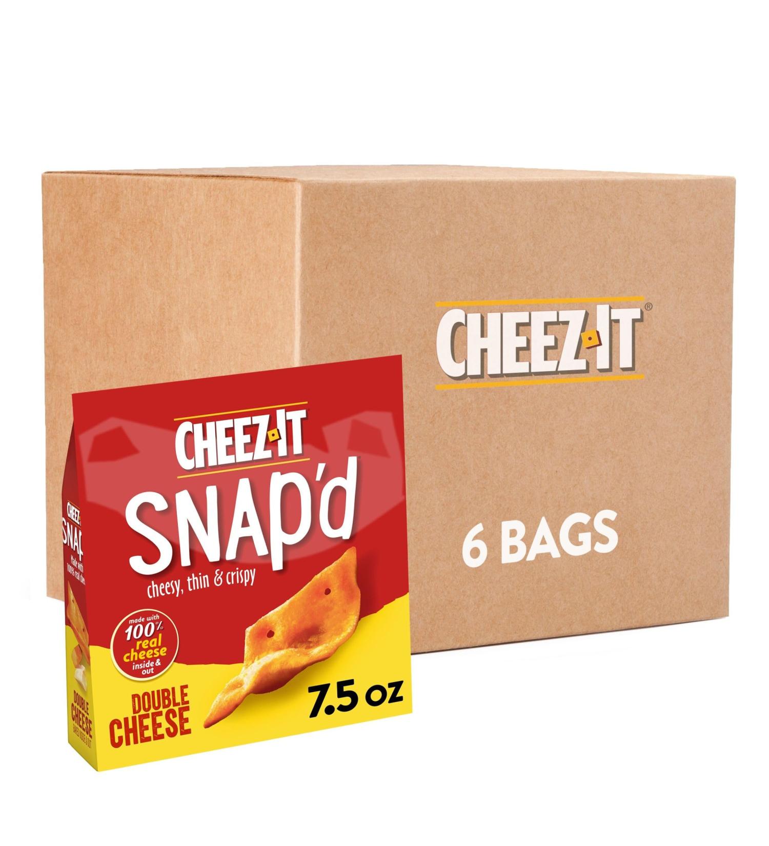 Buy Cheez-It Snap d Cheese Cracker Chips - Double Cheese Thin Crisps 45oz Case (6 Bags) | International Shipping Available - Buy Online on SooperMarket.com