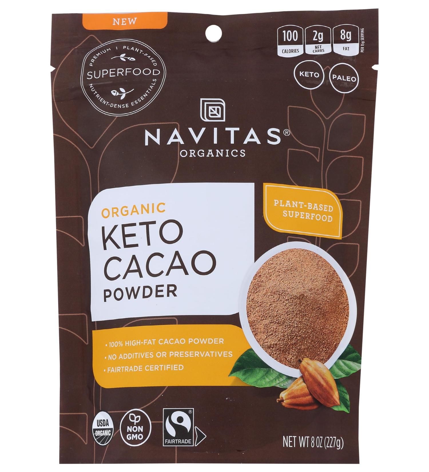 Navitas Naturals Powder Cacao Keto 8 Ounce - Buy Online on SooperMarket.com