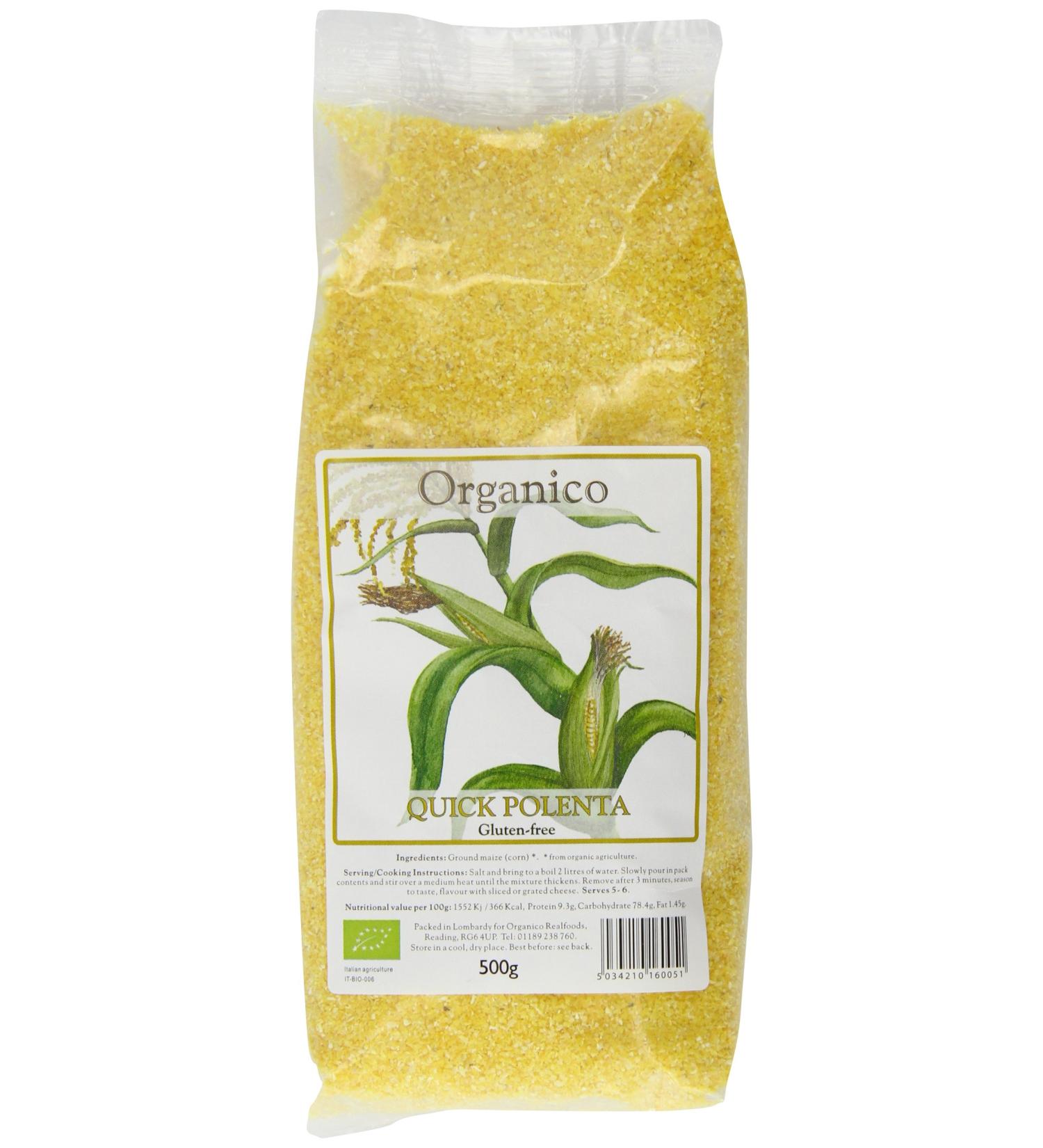 Organico Organic Quick Polenta 500g - Premium Quality Italian Cornmeal - Buy Online on SooperMarket.com