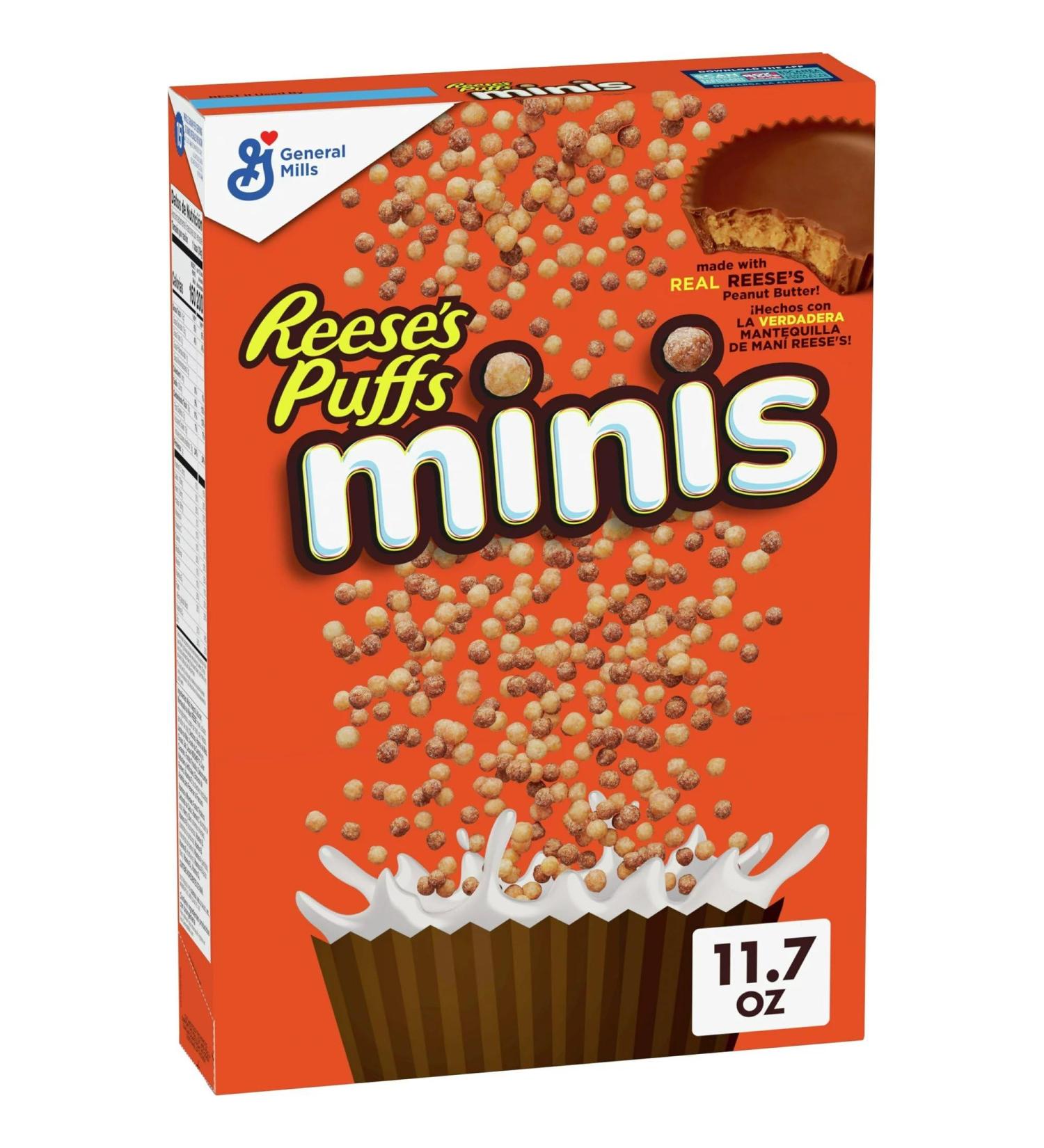 American Cereal - Reese's Puffs Minis Breakfast Cereal Chocolate Peanut Butter Cereal - 11.7oz (331g) - Import - Buy Online on SooperMarket.com