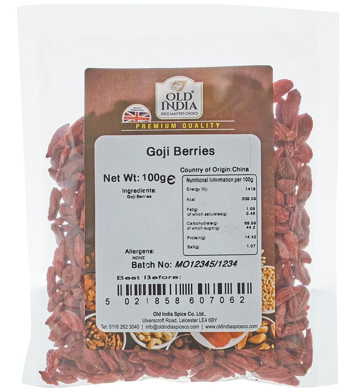 Old India Goji Berries 100g - Buy Online on SooperMarket.com