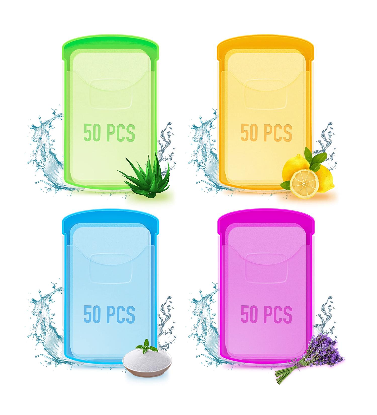 B BLOOMOAK 200pcs Portable Travel Hand Washing Paper Soap Sheets | Skin Friendly Disposable | Water Soluble | Ideal for Camping, Hiking & Christmas Stocking Stuffer | 200 Piece Assortment Mixture - Buy Online on SooperMarket.com