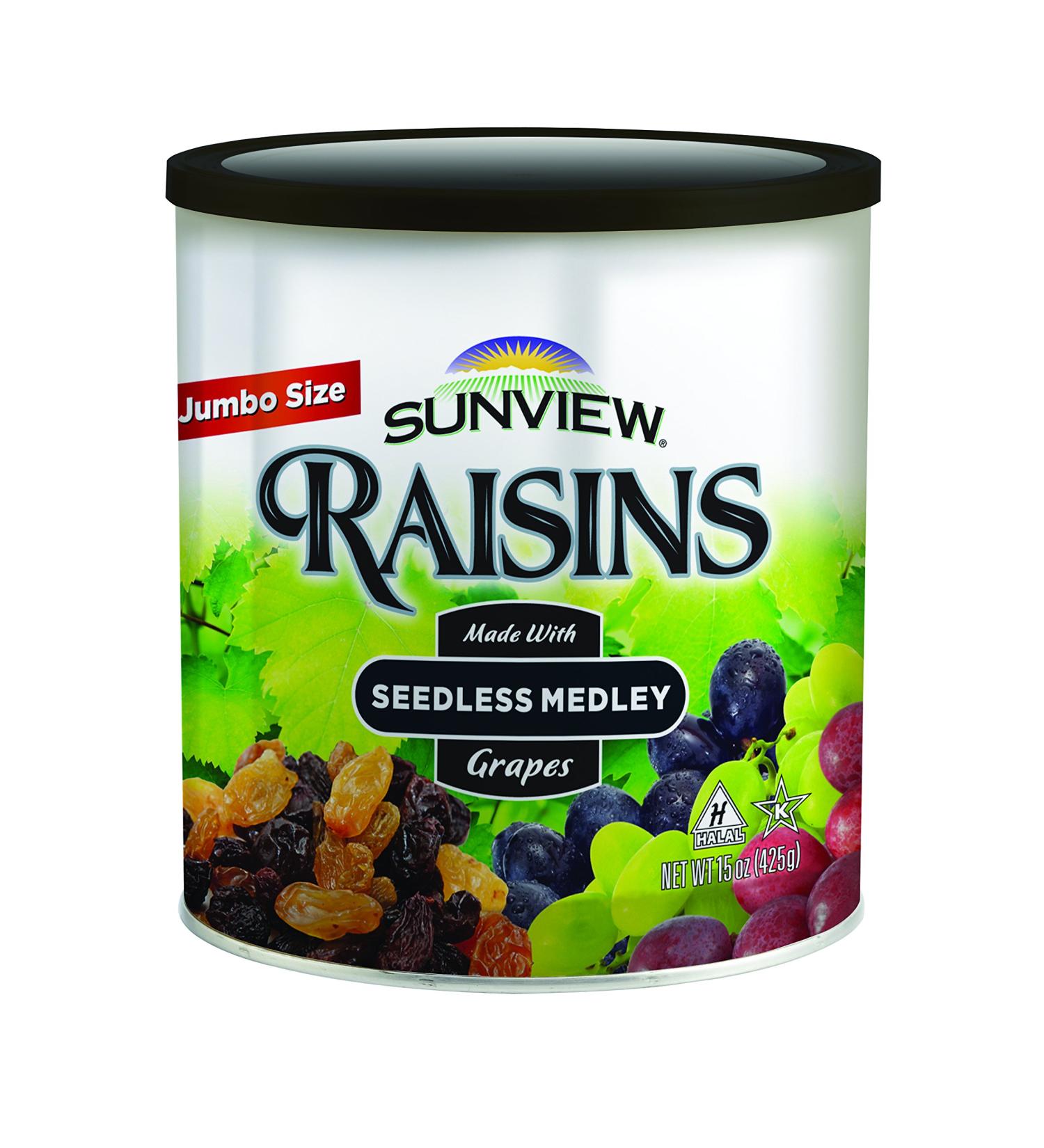 Jumbo Seedless Medley Raisins - 3 15oz. Canisters