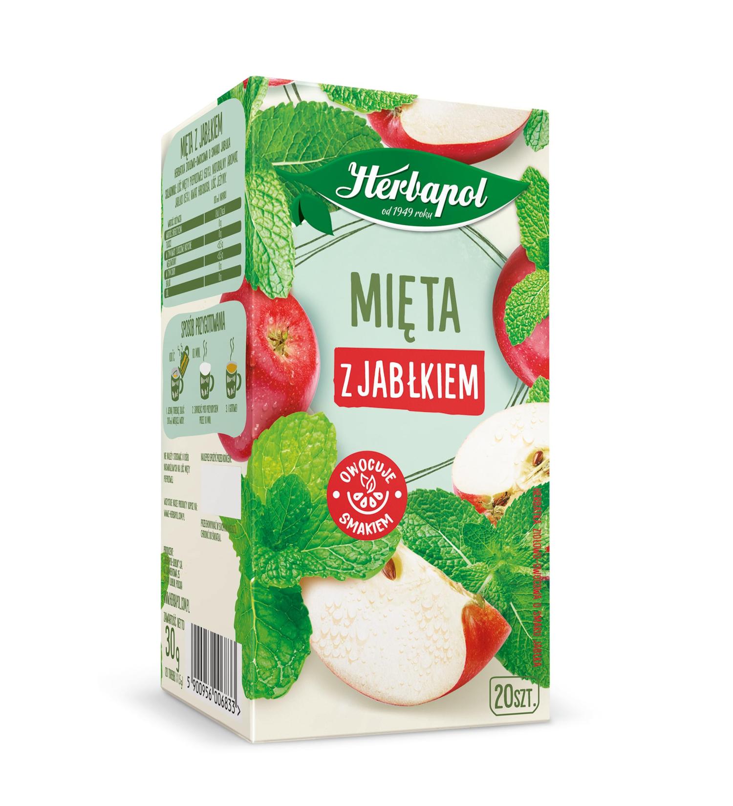 Apple and Herbal Tea Natural Pure and Refreshing Herbal Fruit Infusion Herbapol