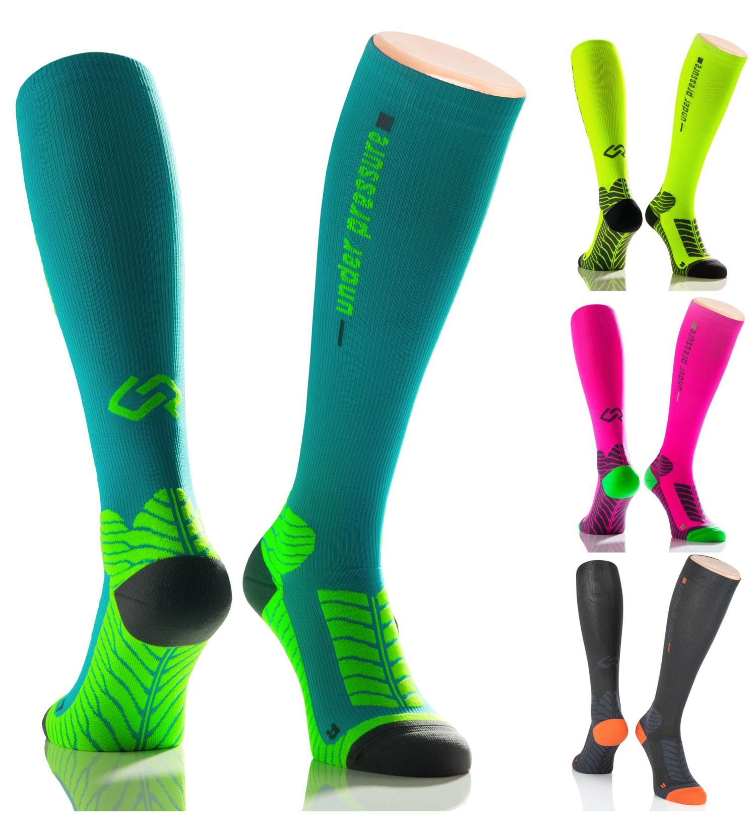Runattack High Performance Sport Compression Stockings 18-21mmHg - Size 43-46 (Calf 32-44cm) - Anthracite - Ideal for International Shipping - Buy Online on SooperMarket.com