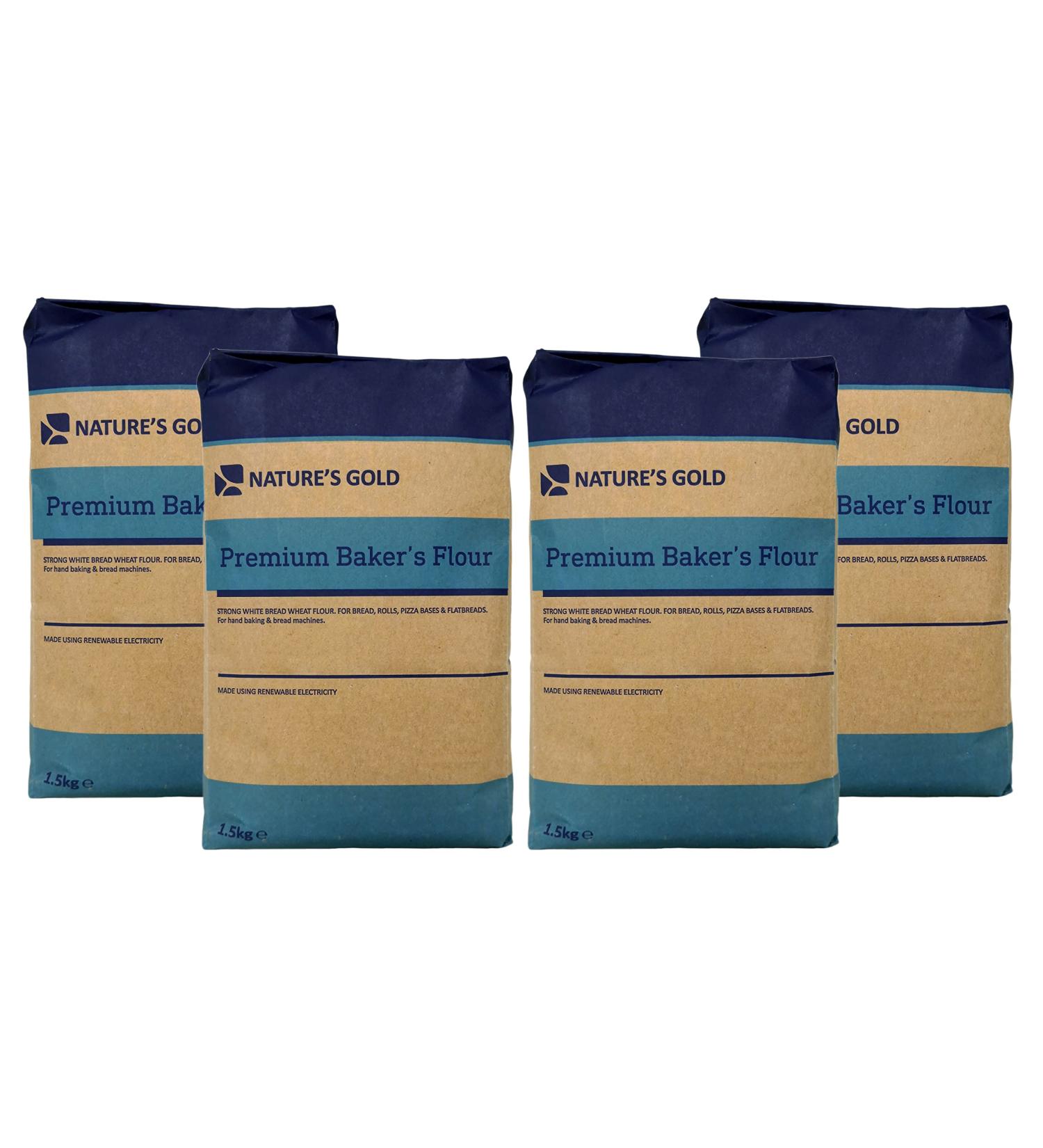Nature's Gold Premium Baker's Strong White Bread Flour 1.5kg (Pack of 4) - Buy Online on SooperMarket.com
