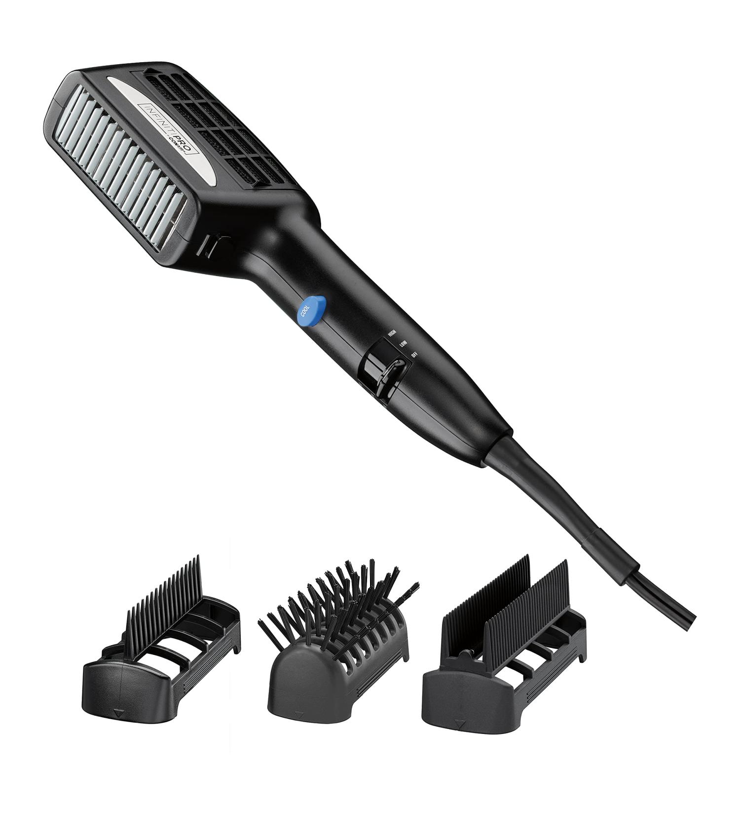 INFINITIPRO BY CONAIR 1875 Watt 3-in-1 Ceramic Styler with Attachments - Dual-Row Comb, Bristle Brush, Detangling Comb - Buy Online on SooperMarket.com
