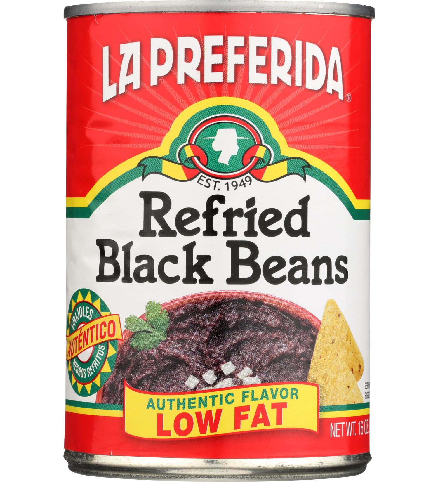 La Preferida Low Fat Refried Black Beans - Buy Online on SooperMarket.com
