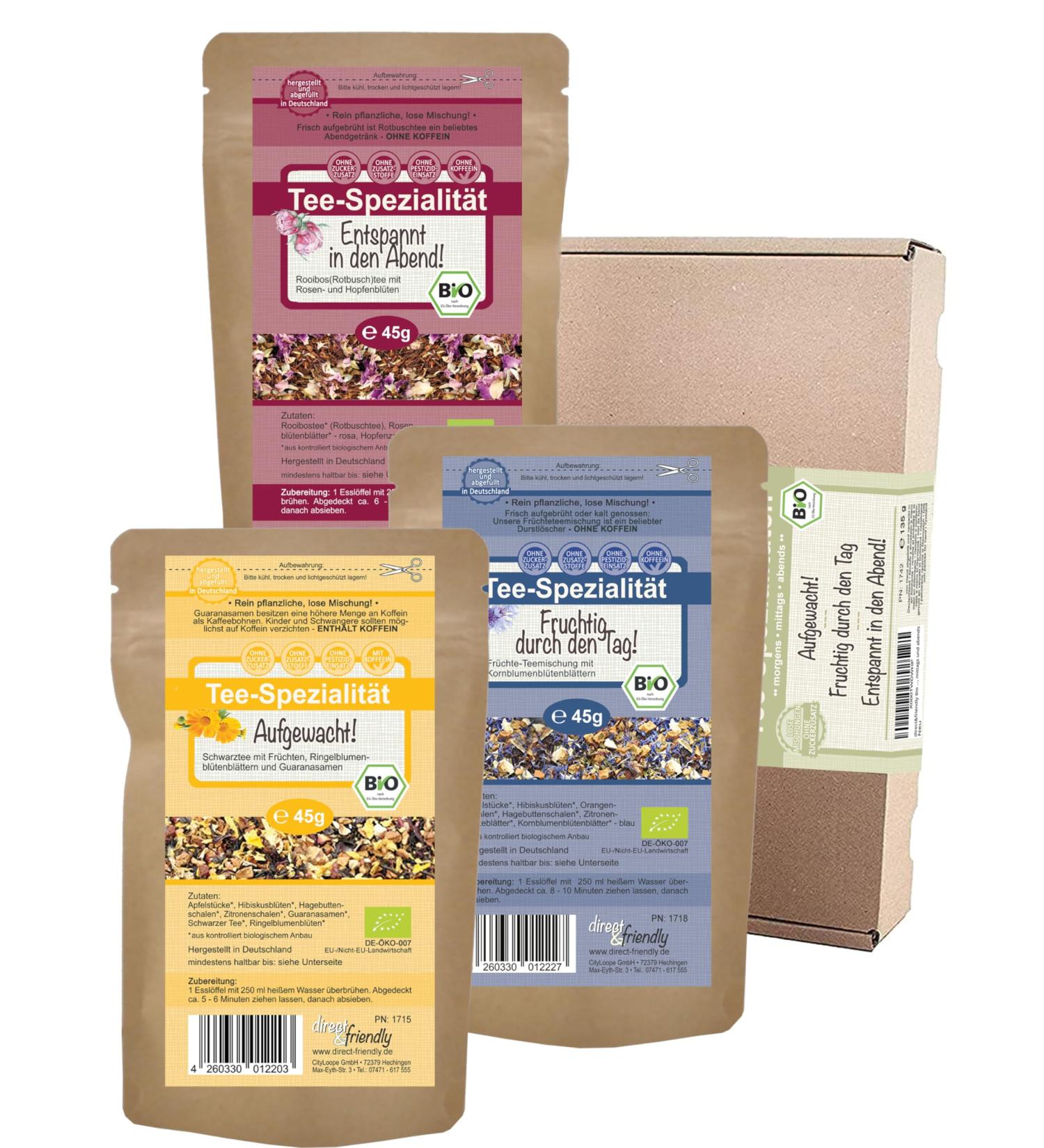 Buy 3-Pack Organic Tea Gift Set - Perfect for Tea Lovers | Morning Lunch Evening Blends | International Shipping Available - Buy Online on SooperMarket.com