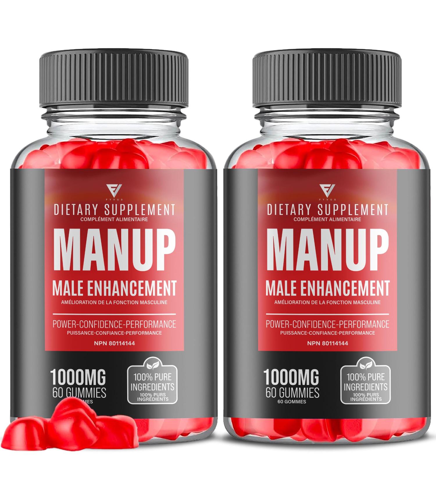 (2 Pack) ManUp Gummies ManUp Advanced Strength and Overall Healthy Lifestyle Support Supplement Gummy ManUp Maximum Performance and Confidence Supplement Formula Reviews (120 Gummies) - Buy Online on SooperMarket.com