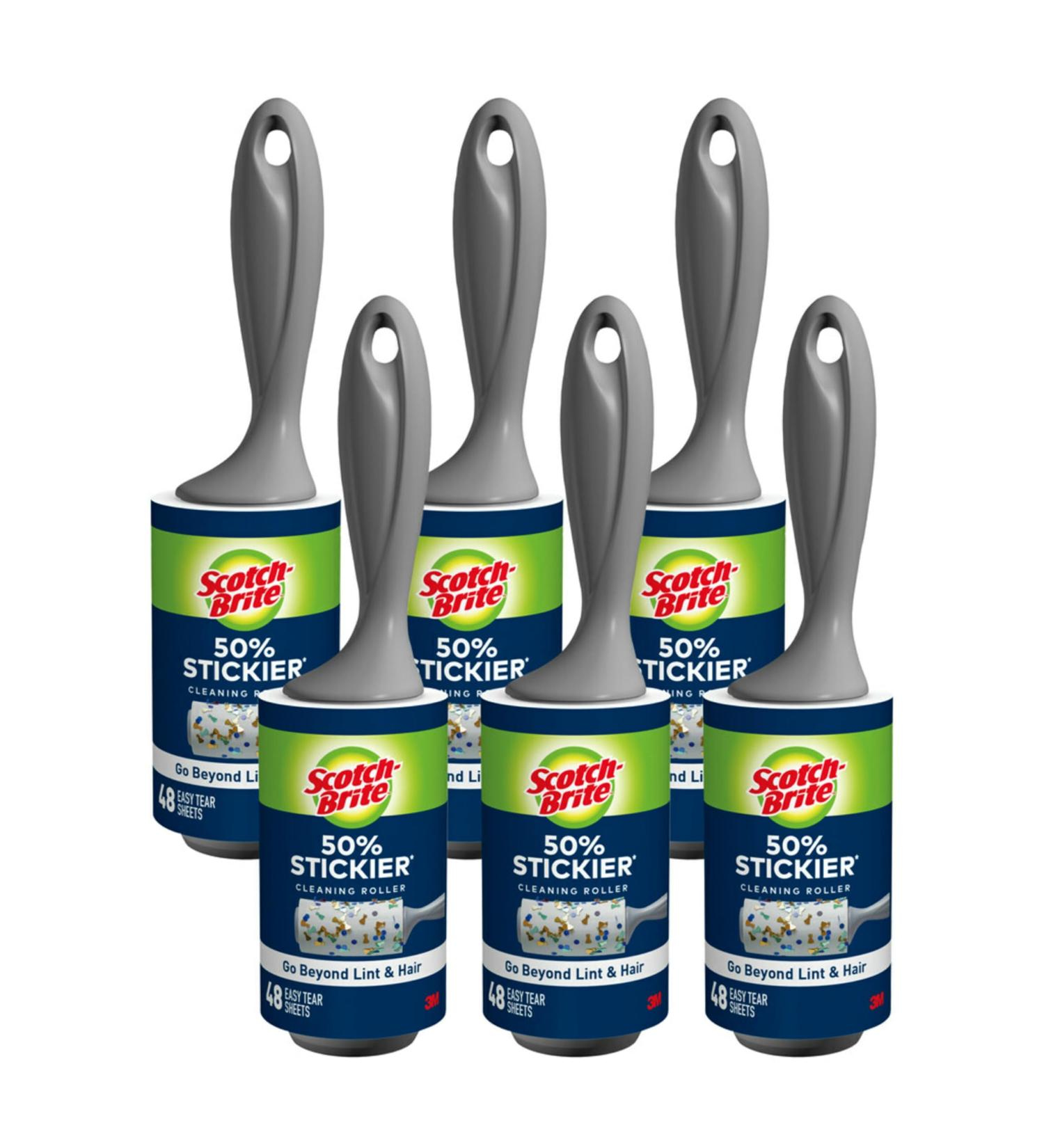 Buy Scotch-Brite 50% Stickier Lint Roller - 6 Rolls 288 Sheets - Perfect for Pet Hair Removal - International Shipping Available - Buy Online on SooperMarket.com