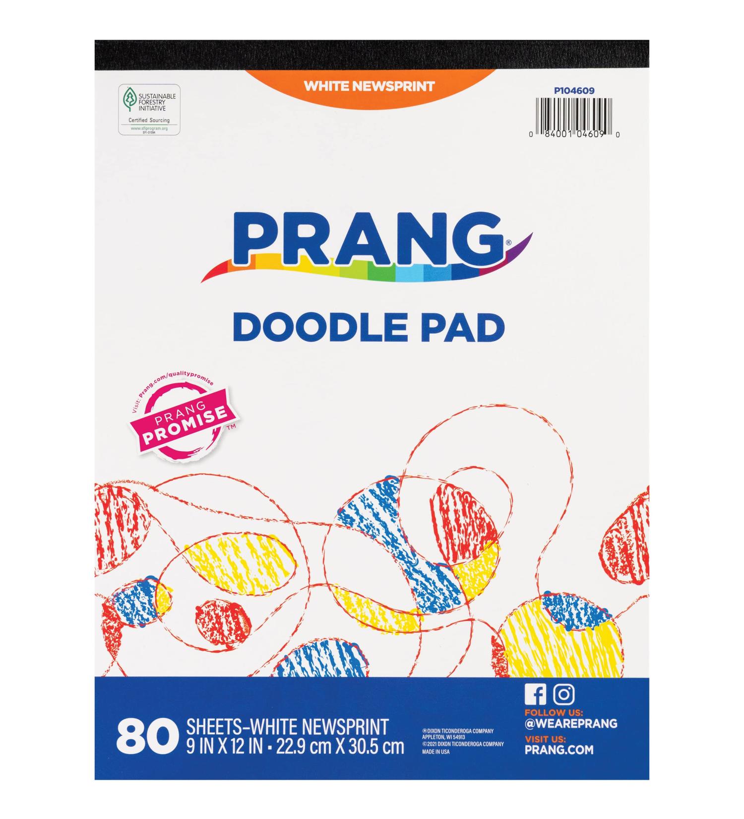 Prang (Formerly Art Street) Doodle Paper Pad  White  9" x 12"  80 Sheets - Buy Online on SooperMarket.com
