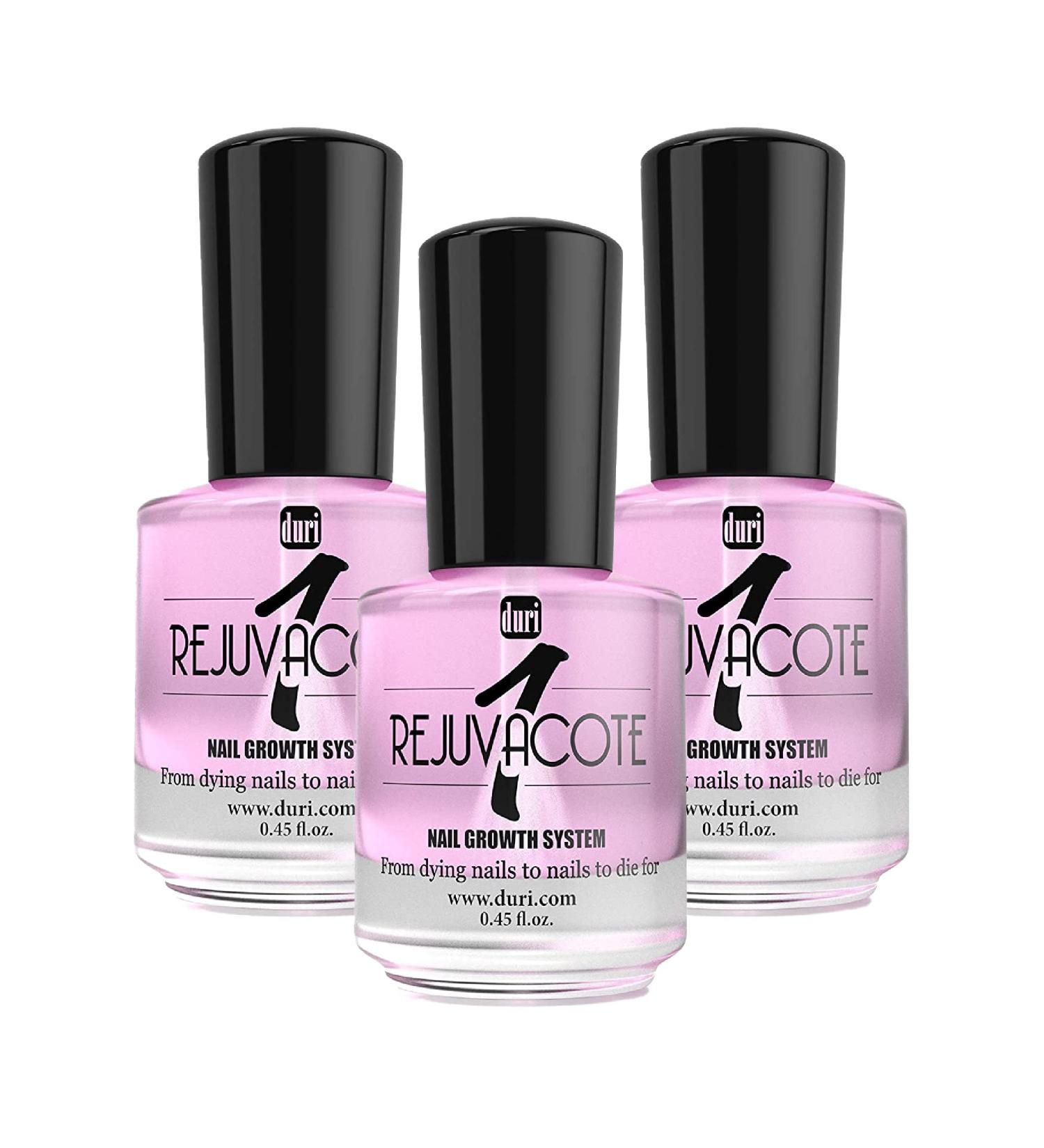 Duri Rejuvacote 1 Nail Growth System - Original Maximum Strength Formula - Pack of 3-0.45 fl. oz - Nail Strengthener and Growth - Base & Top Coat - Buy Online on SooperMarket.com