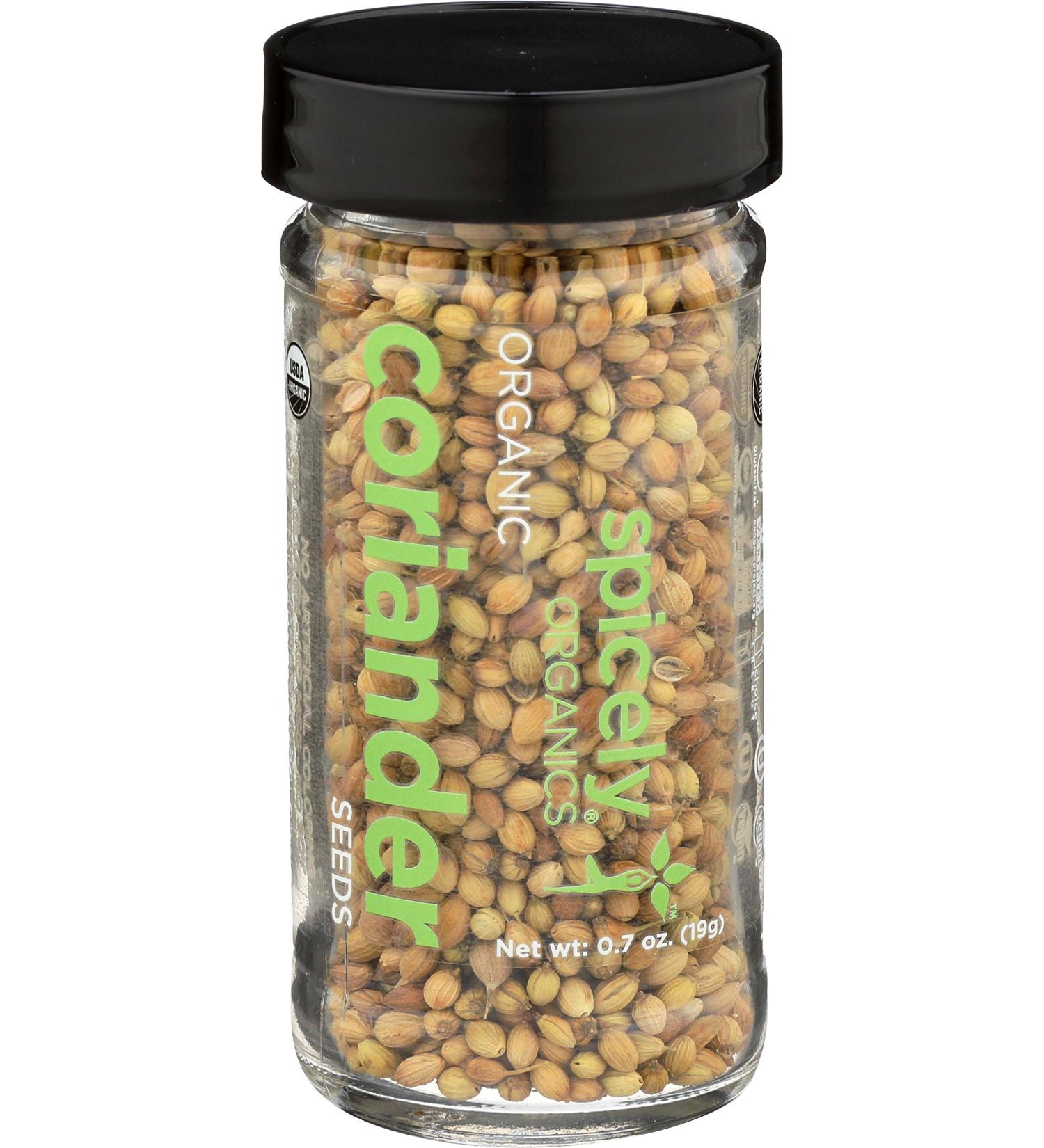 Spicely Organic Coriander Seeds 0.7 Oz | Certified Gluten Free Spice - Buy Online on SooperMarket.com