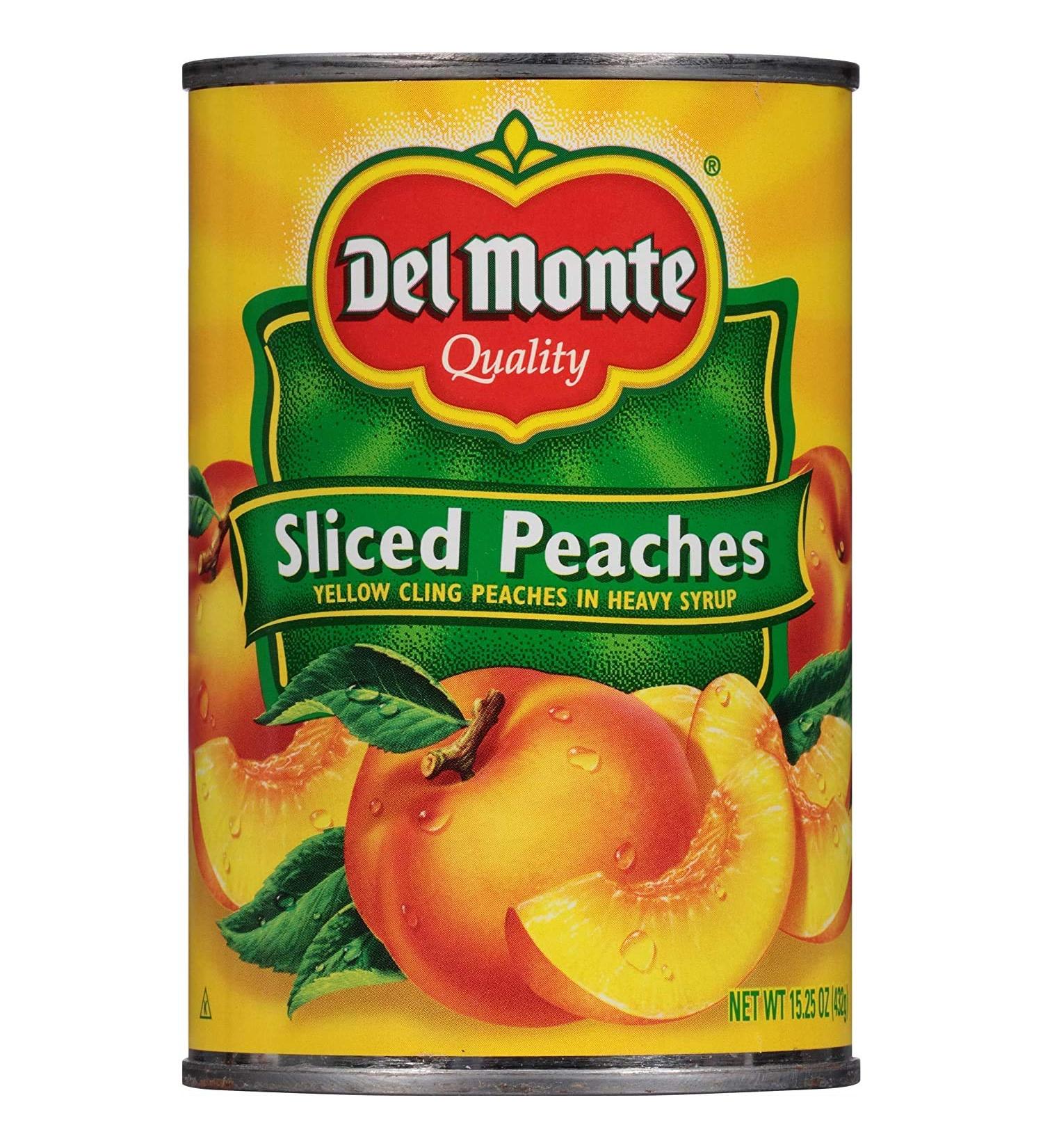 Del Monte Yellow Cling Sliced Peaches in Heavy Syrup 15.25oz Can (Pack of 6) - Buy Online on SooperMarket.com