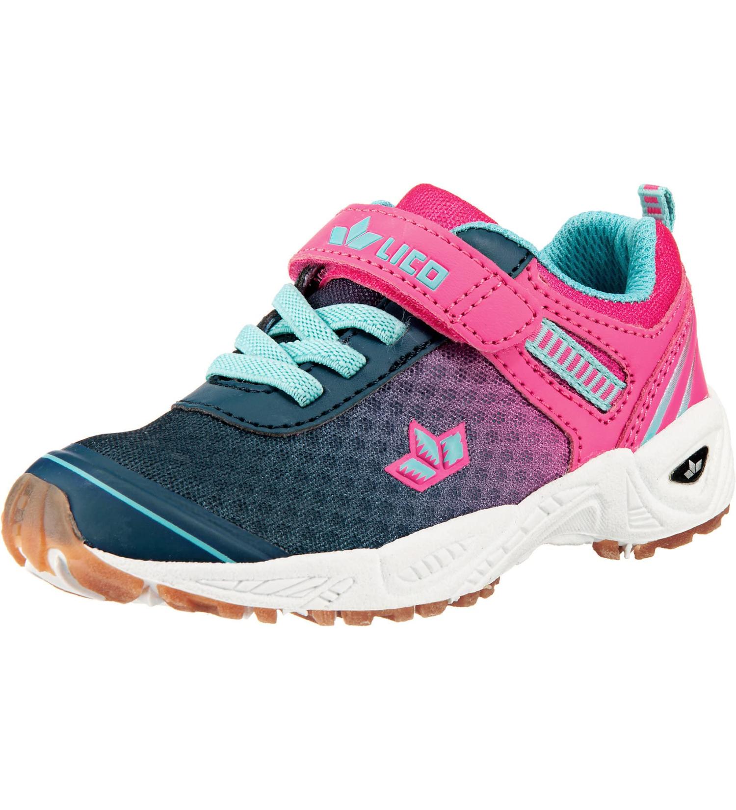Lico Unisex Kids Barney Vs Sneaker 37 EU - Marine Pink Turquoise | Stylish & Comfy International Shipping - Buy Online on SooperMarket.com