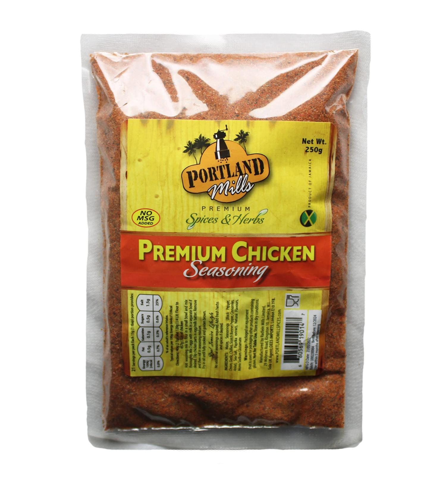 Portland Mills (Radlein Mills) Premium Chicken Seasoning 250 grams - Jamaican Import